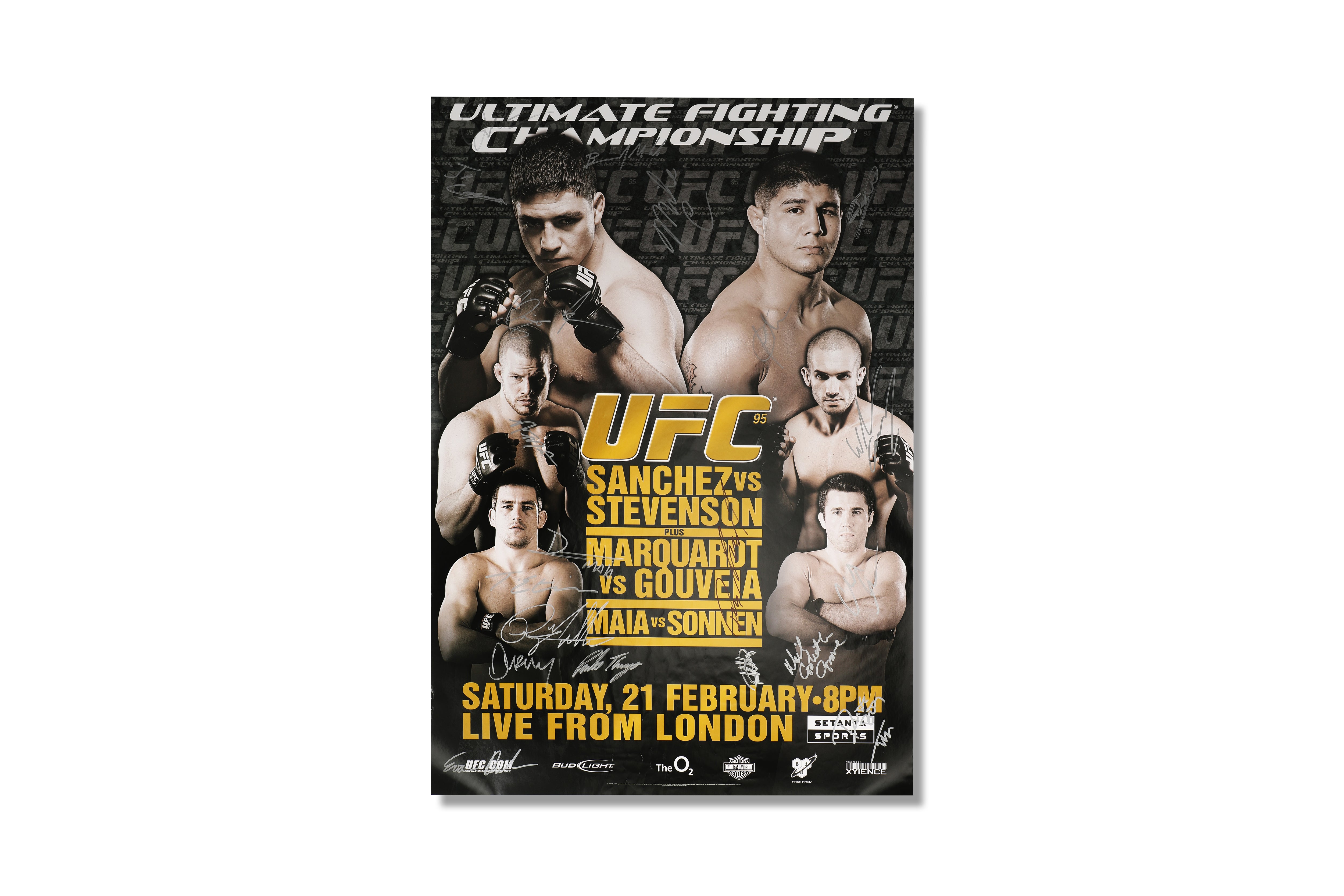 UFC 95: Sanchez vs Stevenson Autographed Event Poster