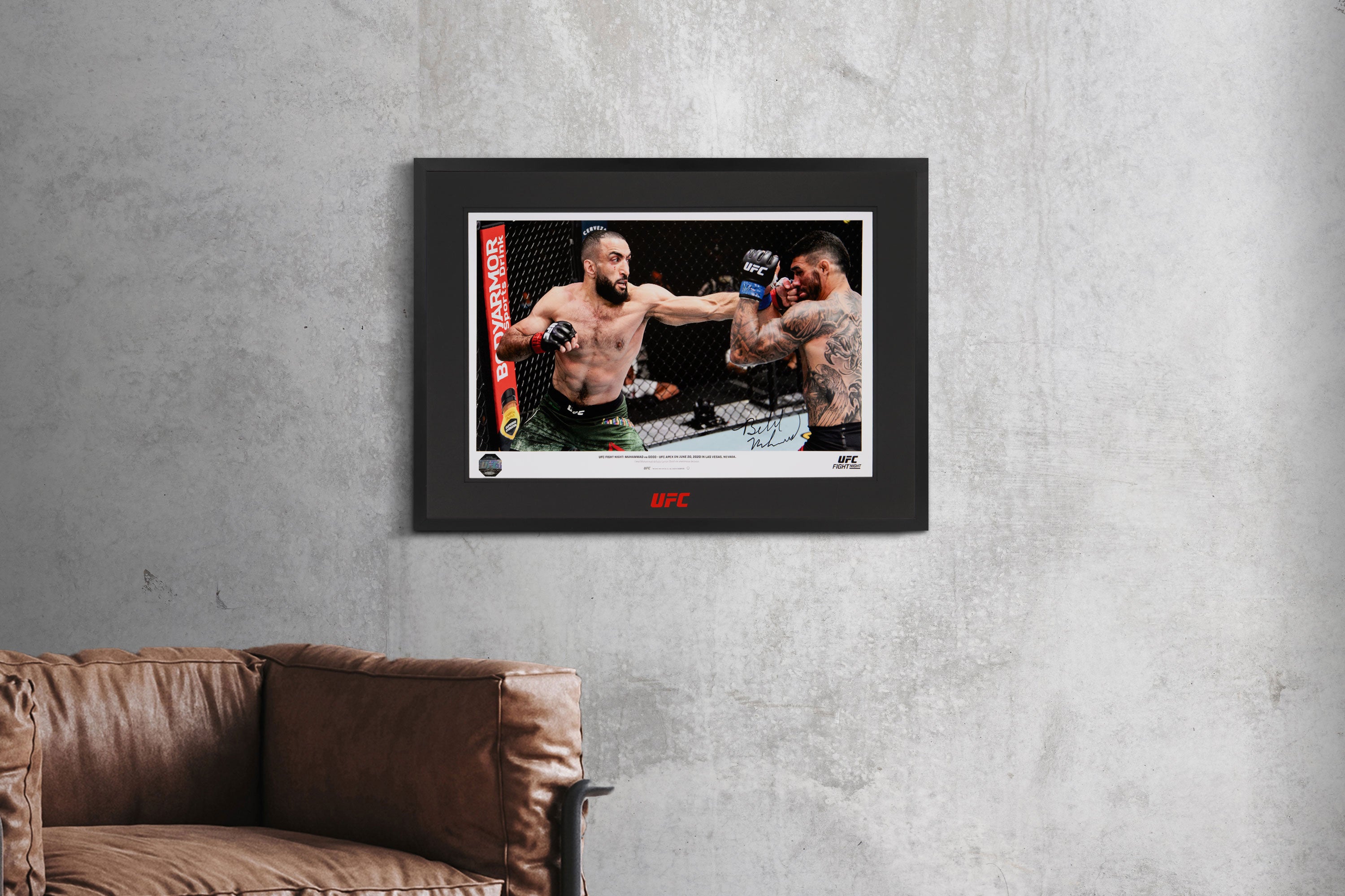 Belal Muhammad Framed Signed Photo UFC Fight Night: Muhammad vs Good