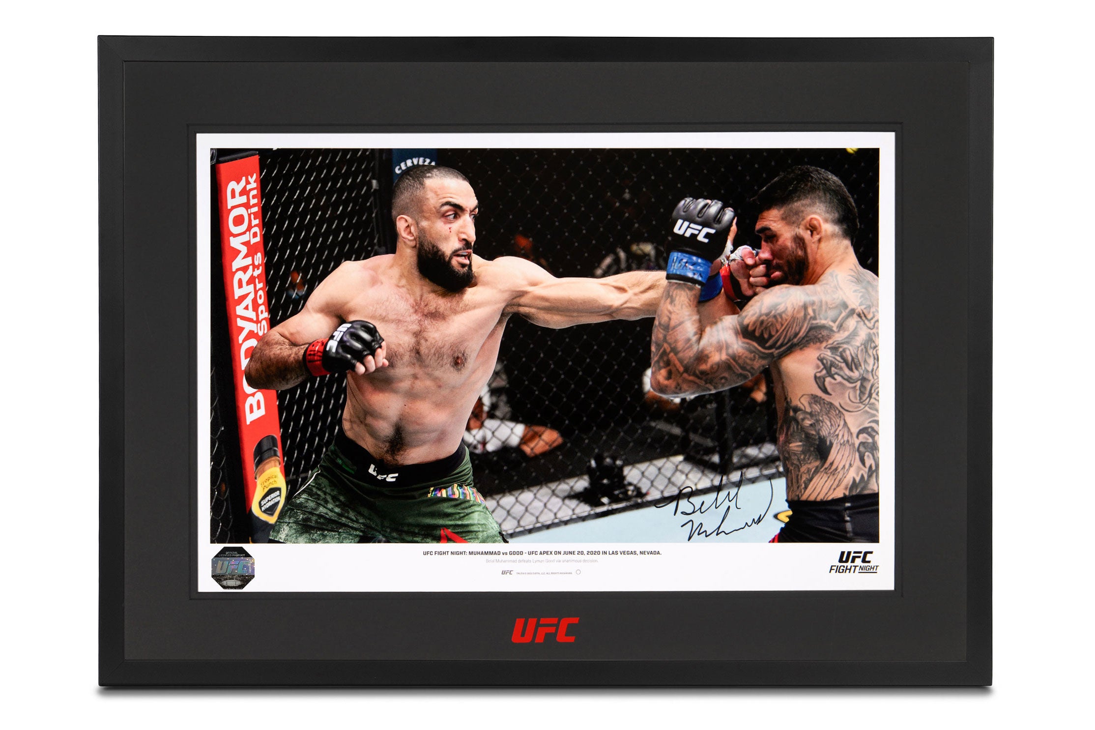 Belal Muhammad Framed Signed Photo UFC Fight Night: Muhammad vs Good