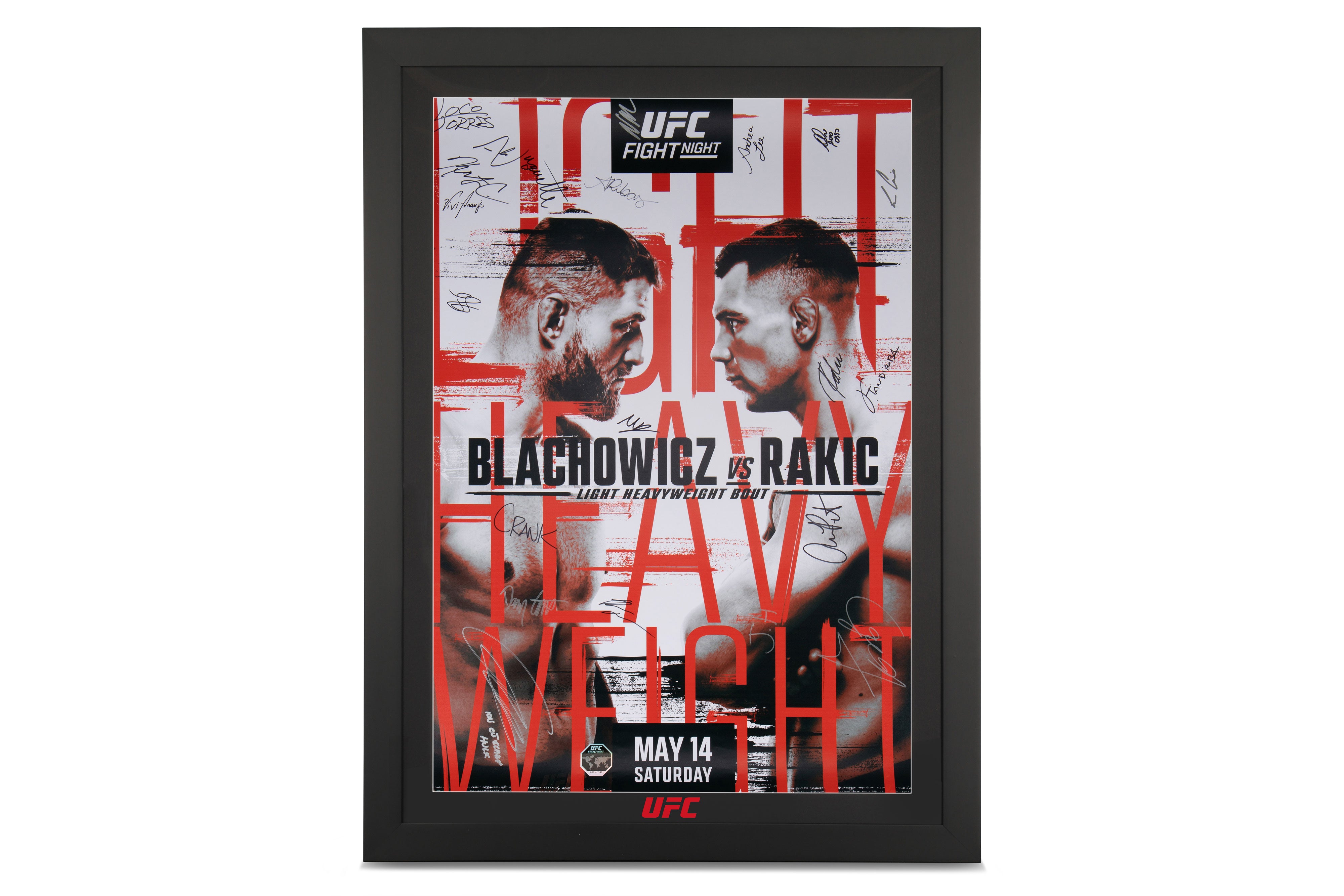 UFC Fight Night: Blachowicz vs Rakic Autographed Event Poster