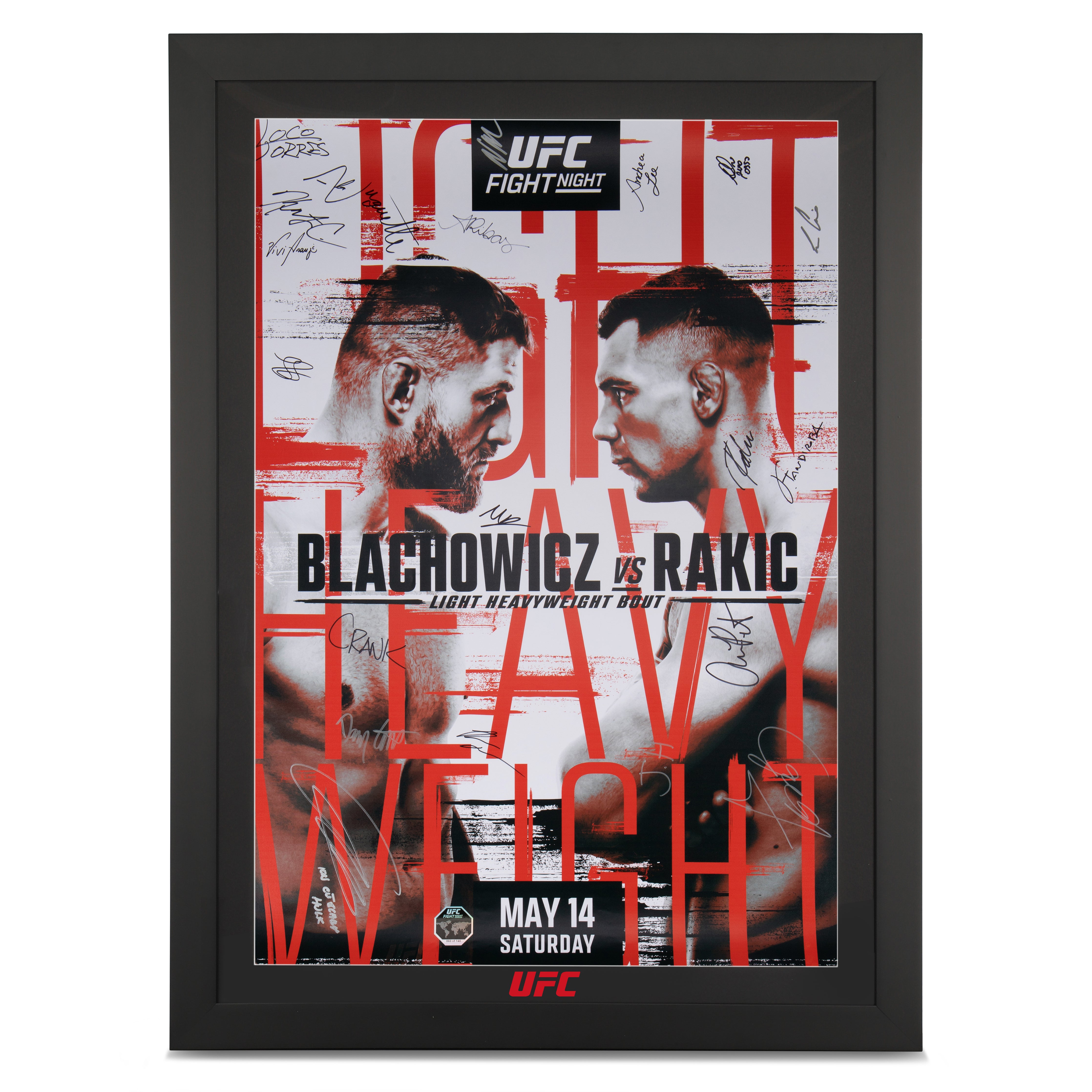 UFC Fight Night: Blachowicz vs Rakic Autographed Event Poster