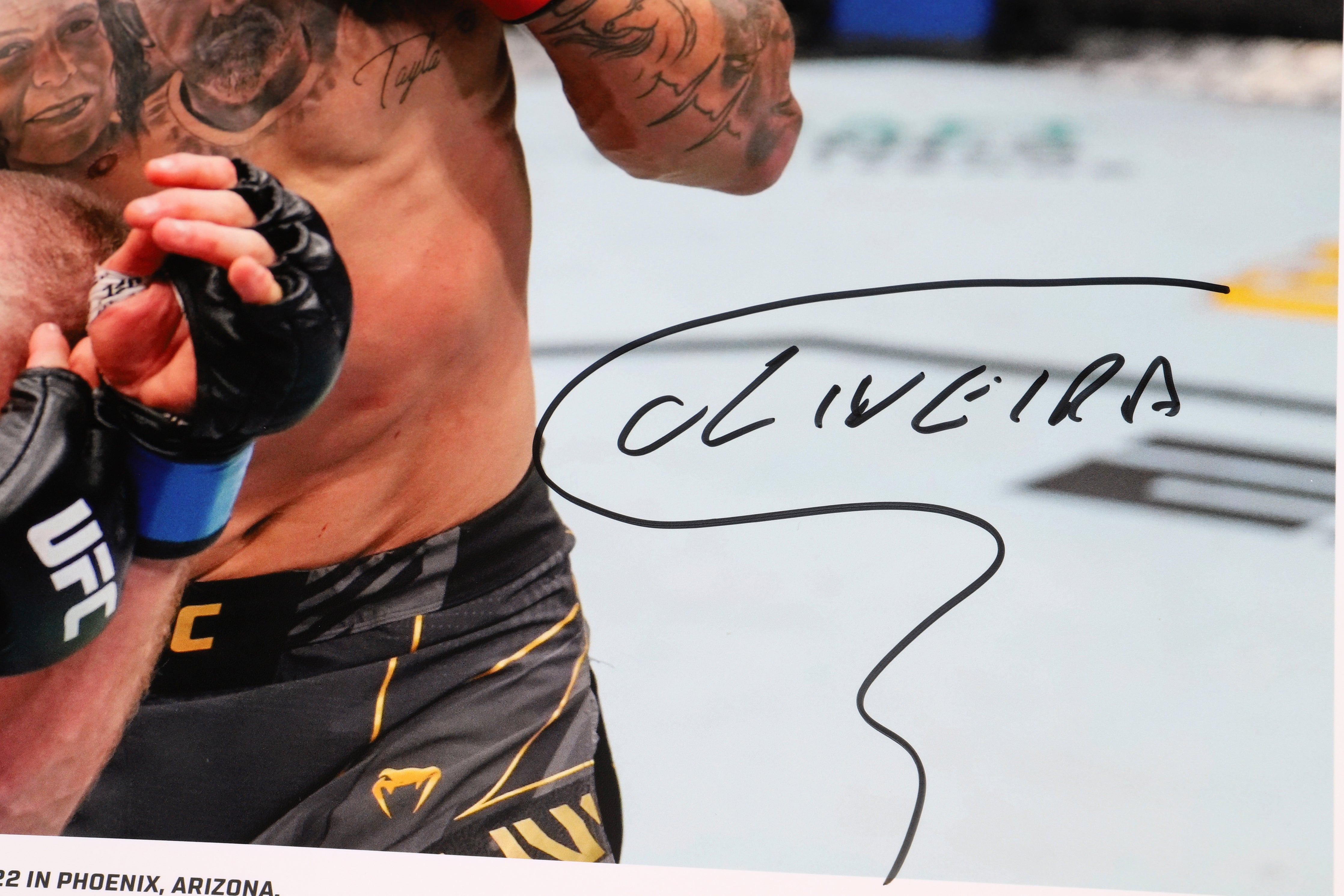 Charles Oliveira Framed Signed Photo UFC 274