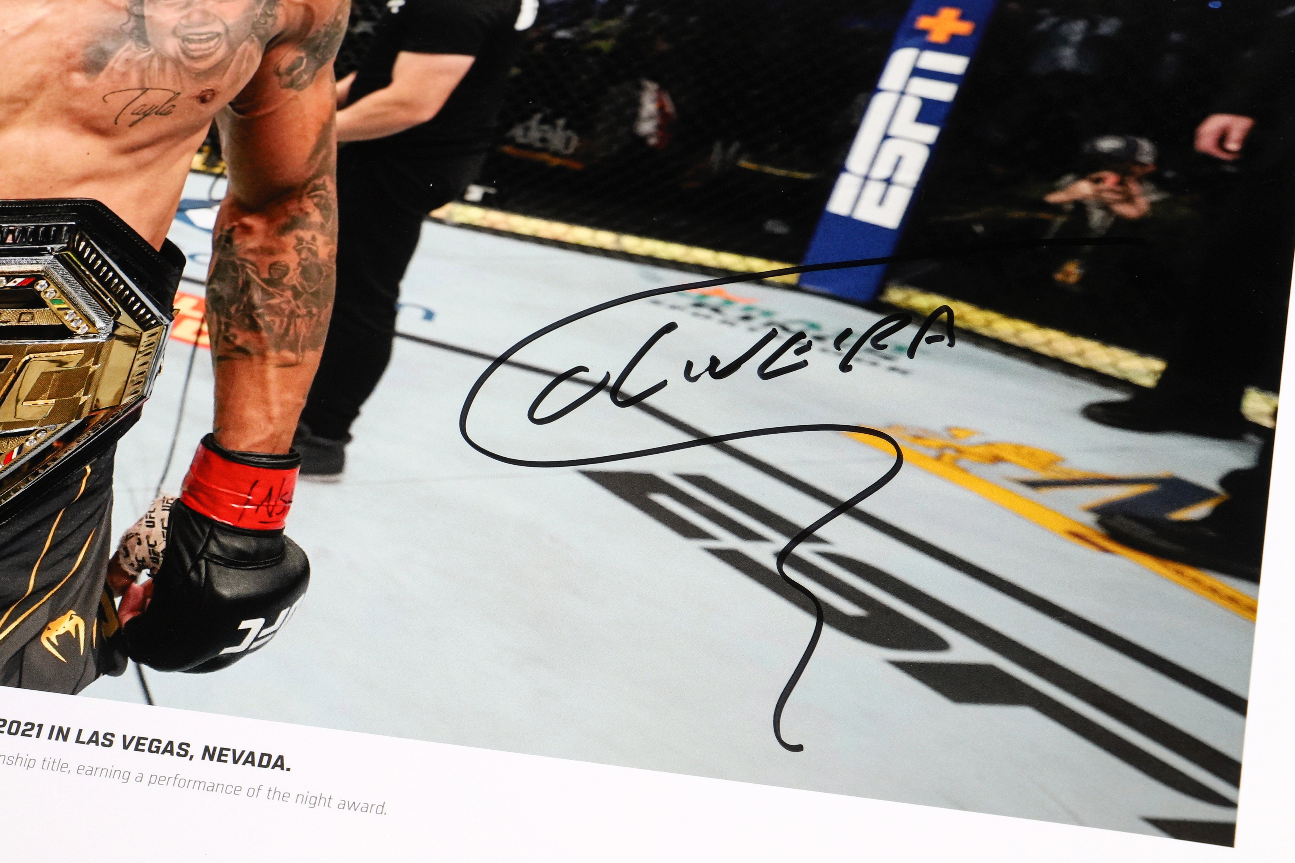Charles Oliveira Framed Signed Photo UFC 269