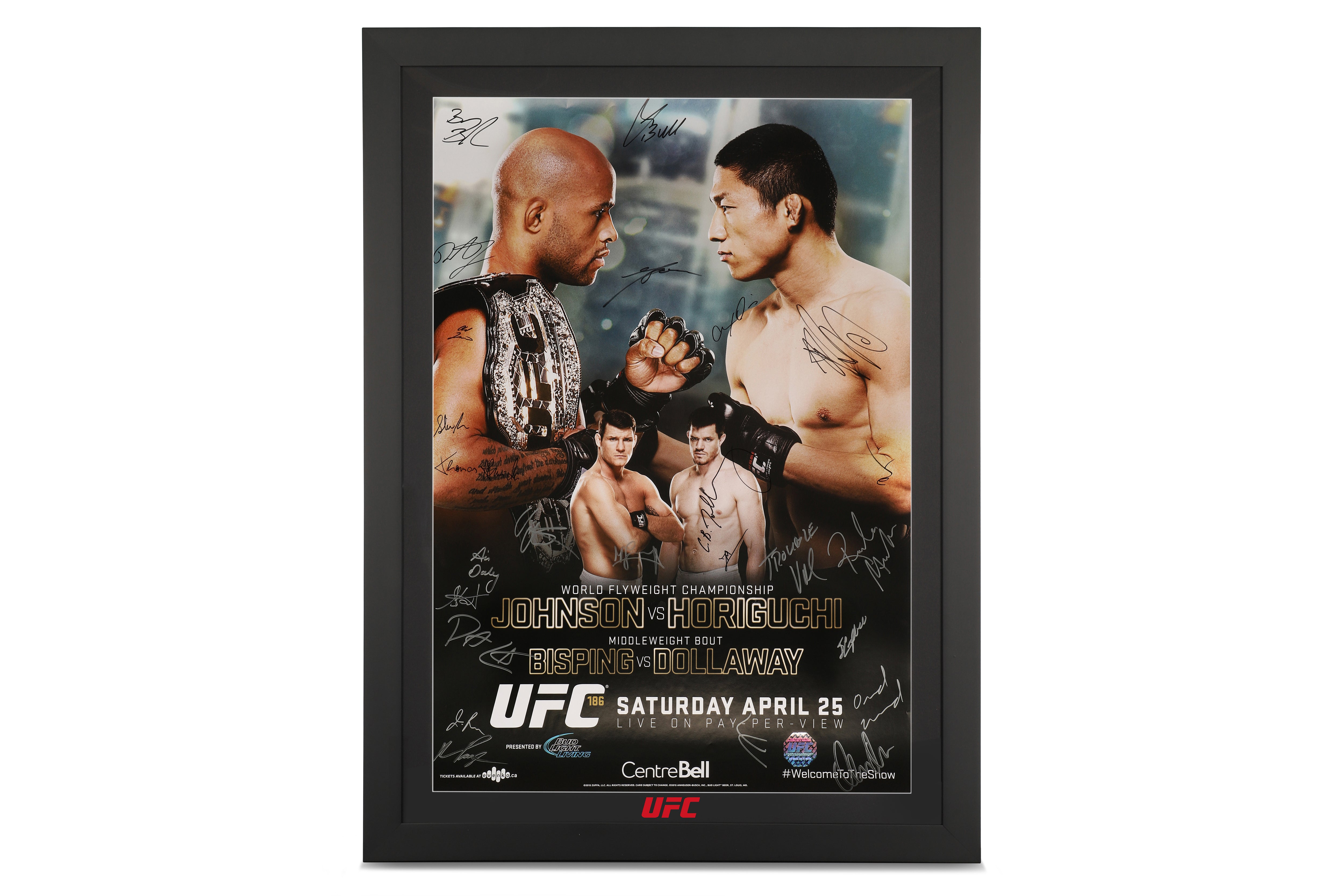 UFC 186: Johnson vs Horiguchi Autographed Event Poster