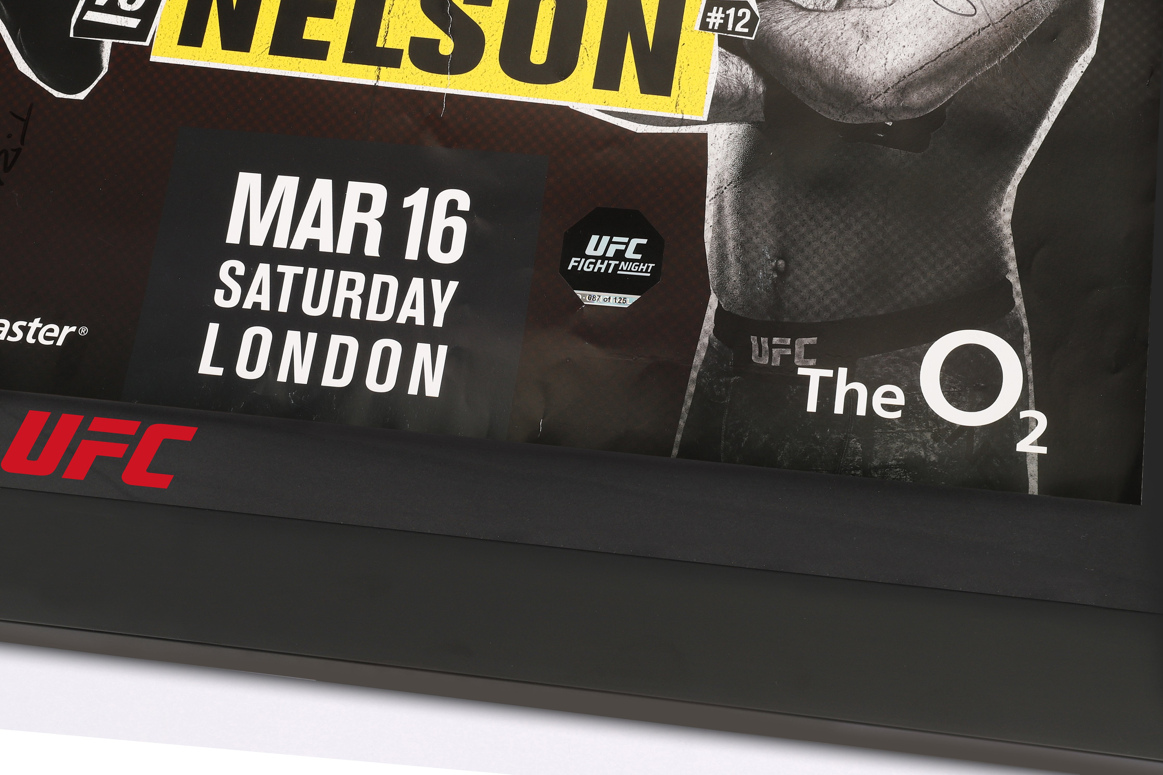 UFC Fight Night: Till vs Masvidal Autographed Event Poster Damaged