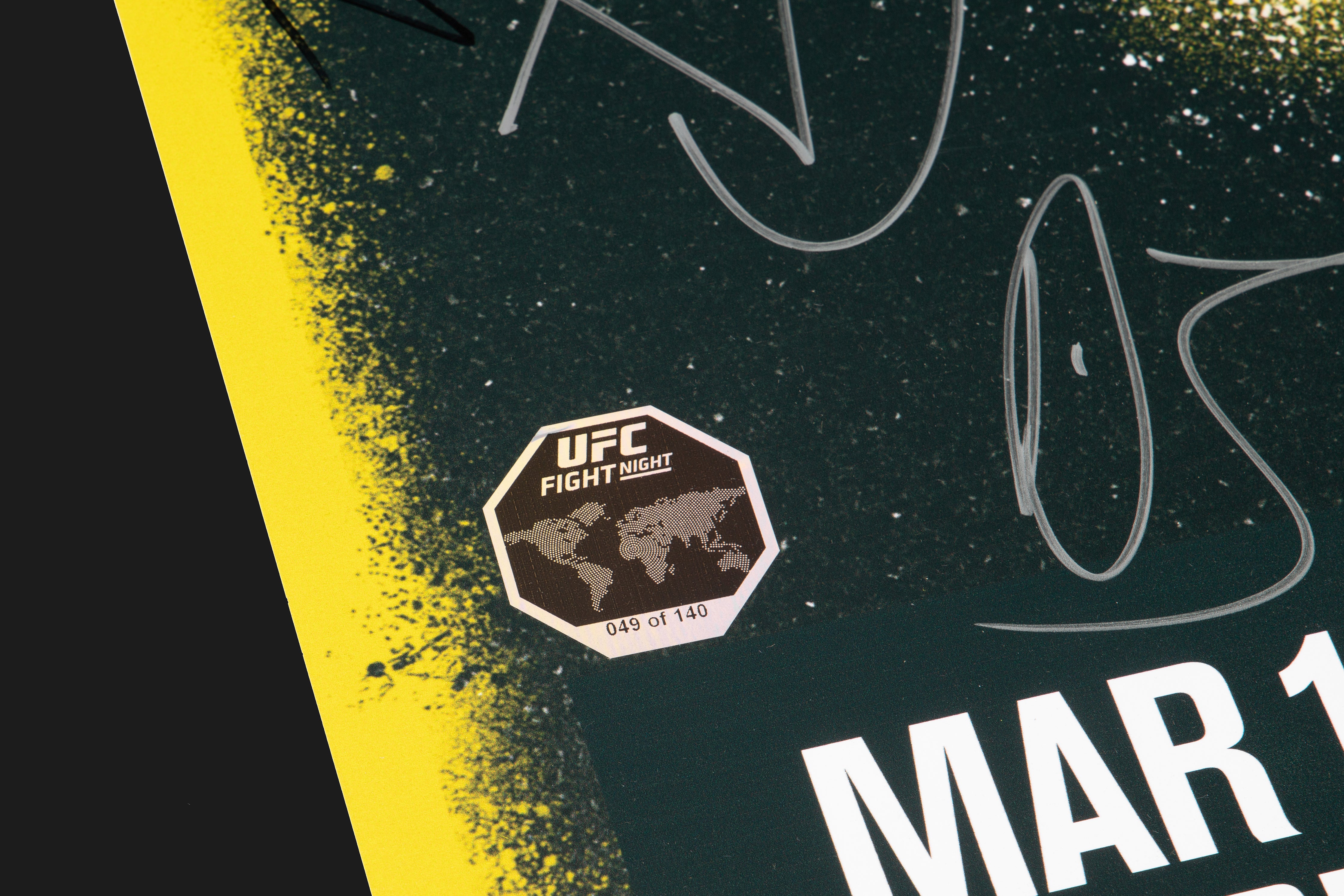 UFC Fight Night: Santos vs Ankalaev Autographed Poster