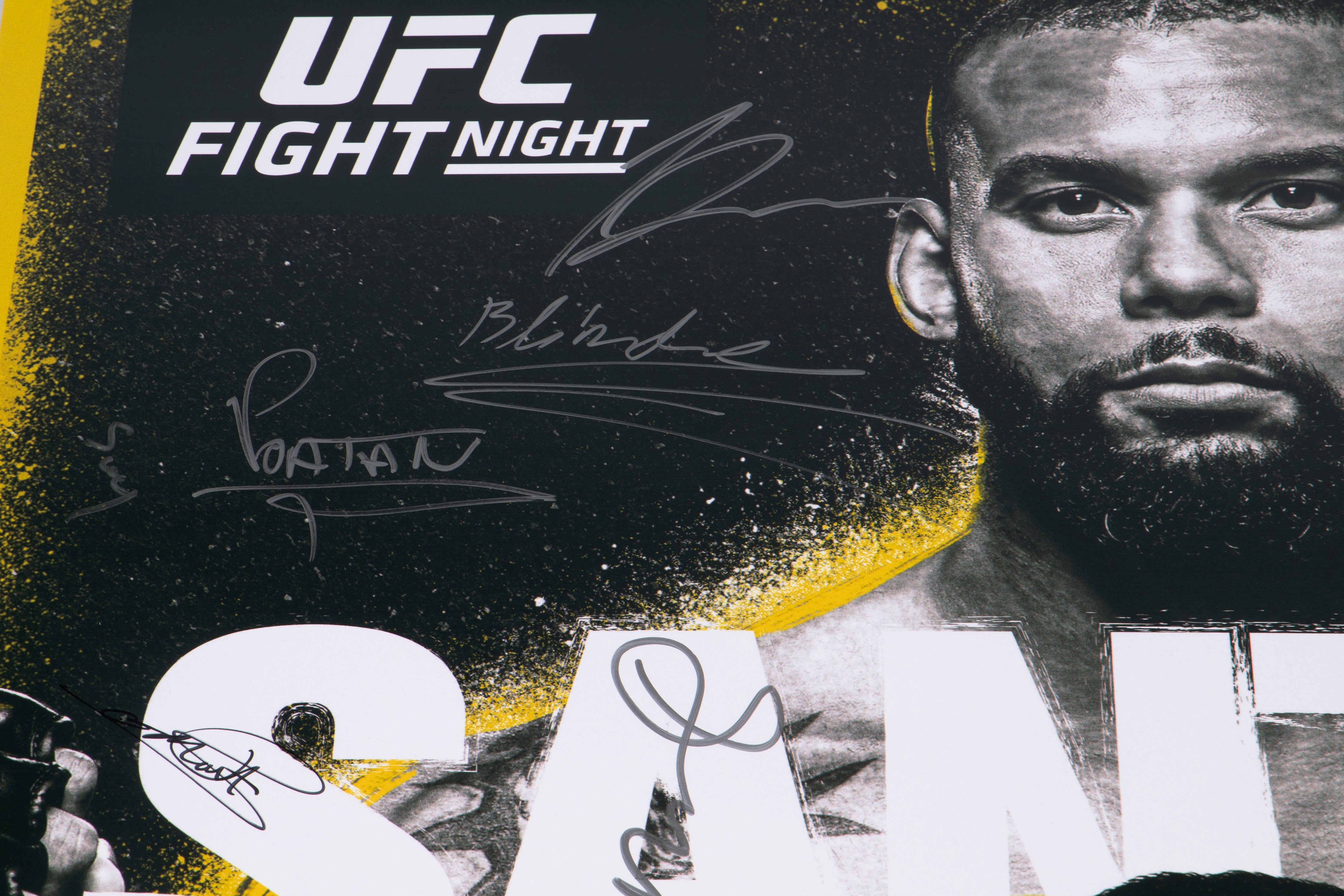 UFC Fight Night: Santos vs Ankalaev Autographed Poster