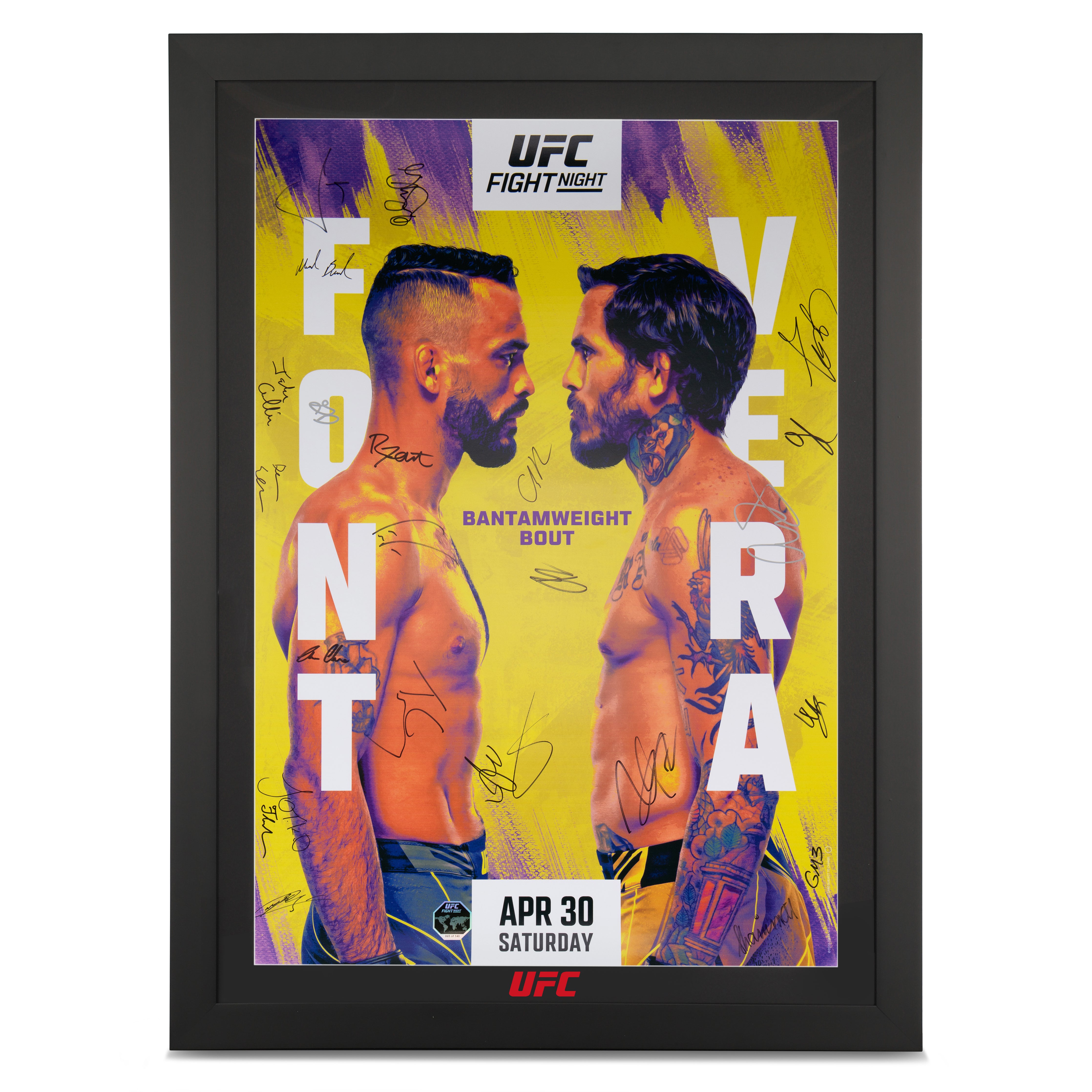 UFC Fight Night: Font vs Vera Autographed Event Poster