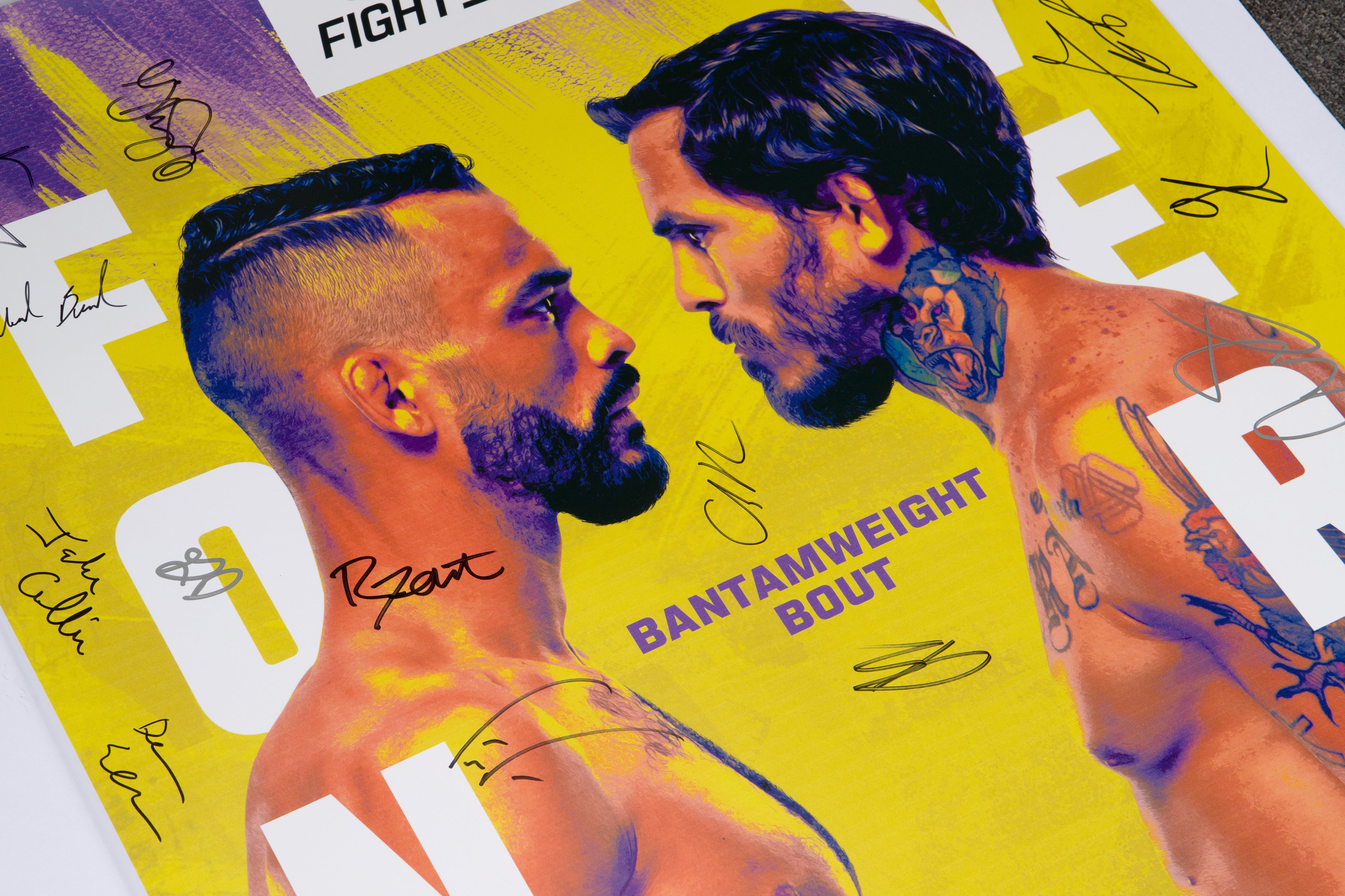 UFC Fight Night: Font vs Vera Autographed Event Poster