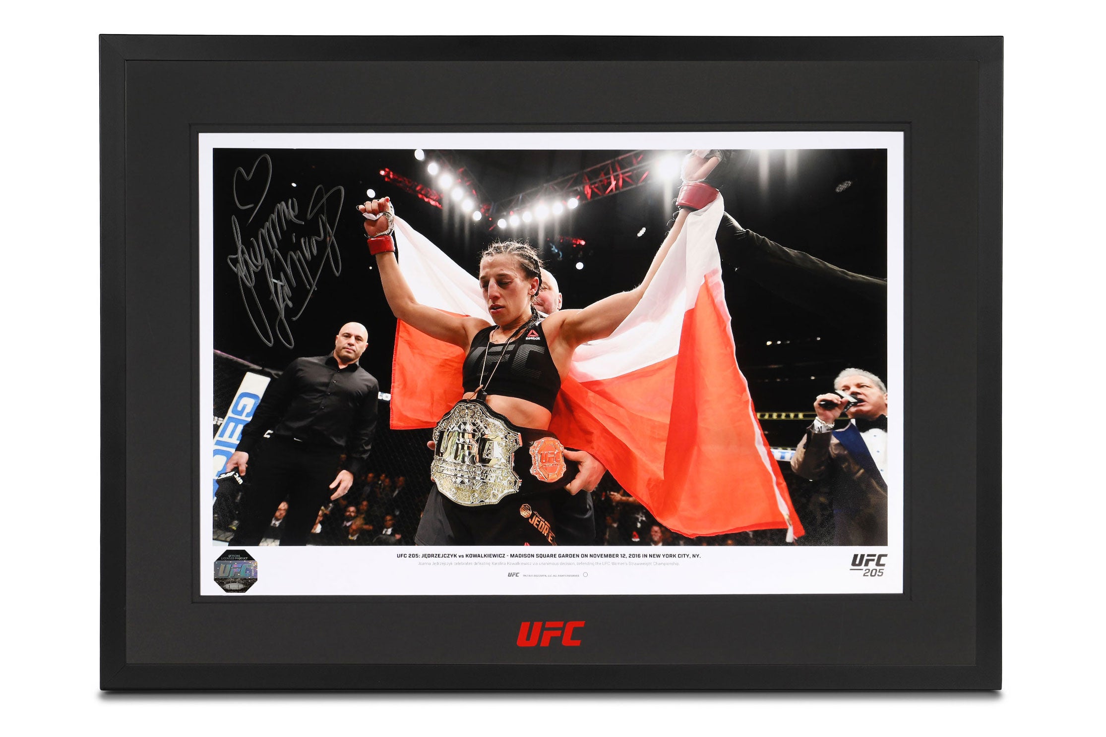 Joanna Jedrzejczyk Framed Signed Photo UFC 205