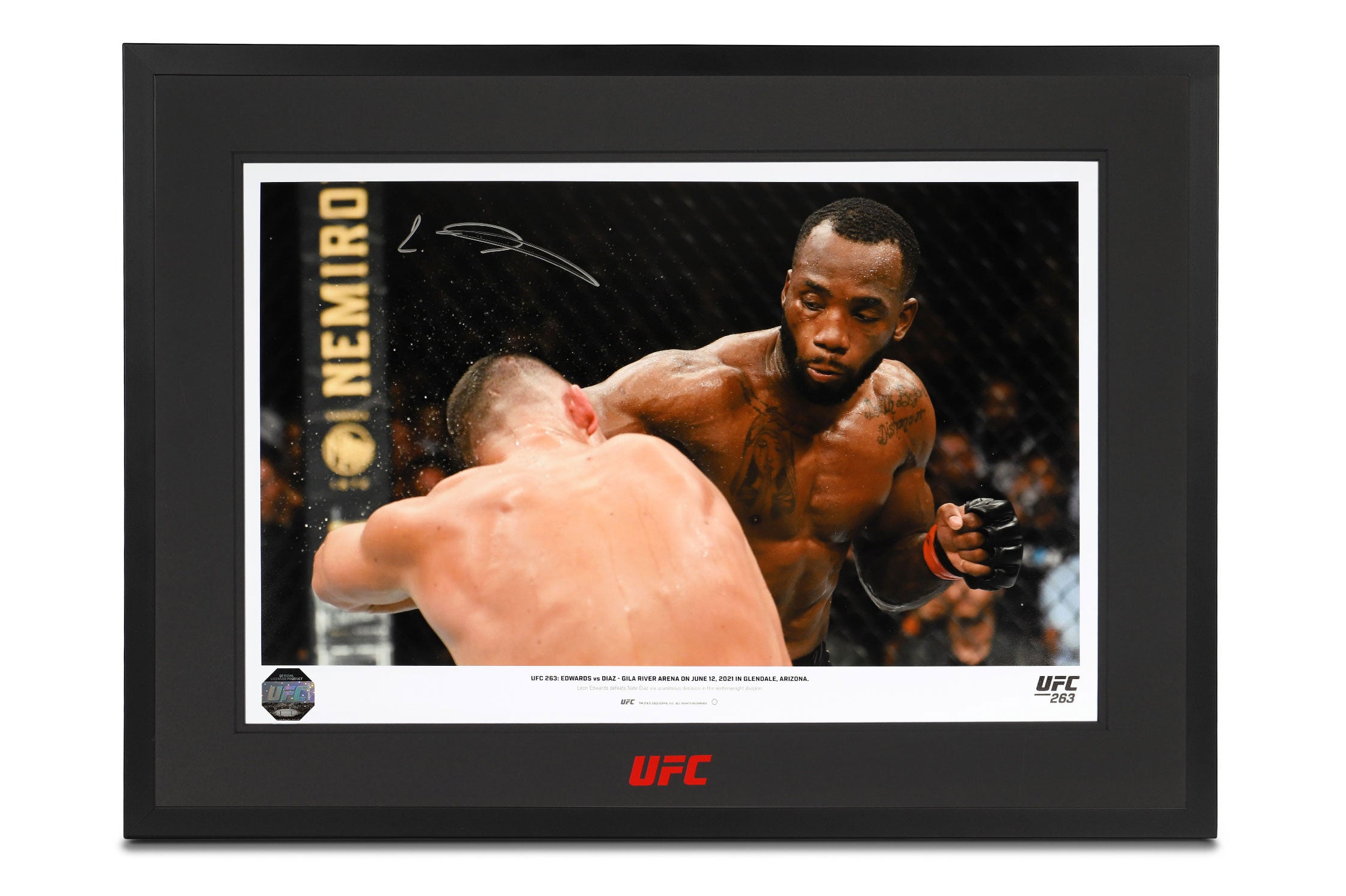 Leon Edwards Framed Signed Photo UFC 263