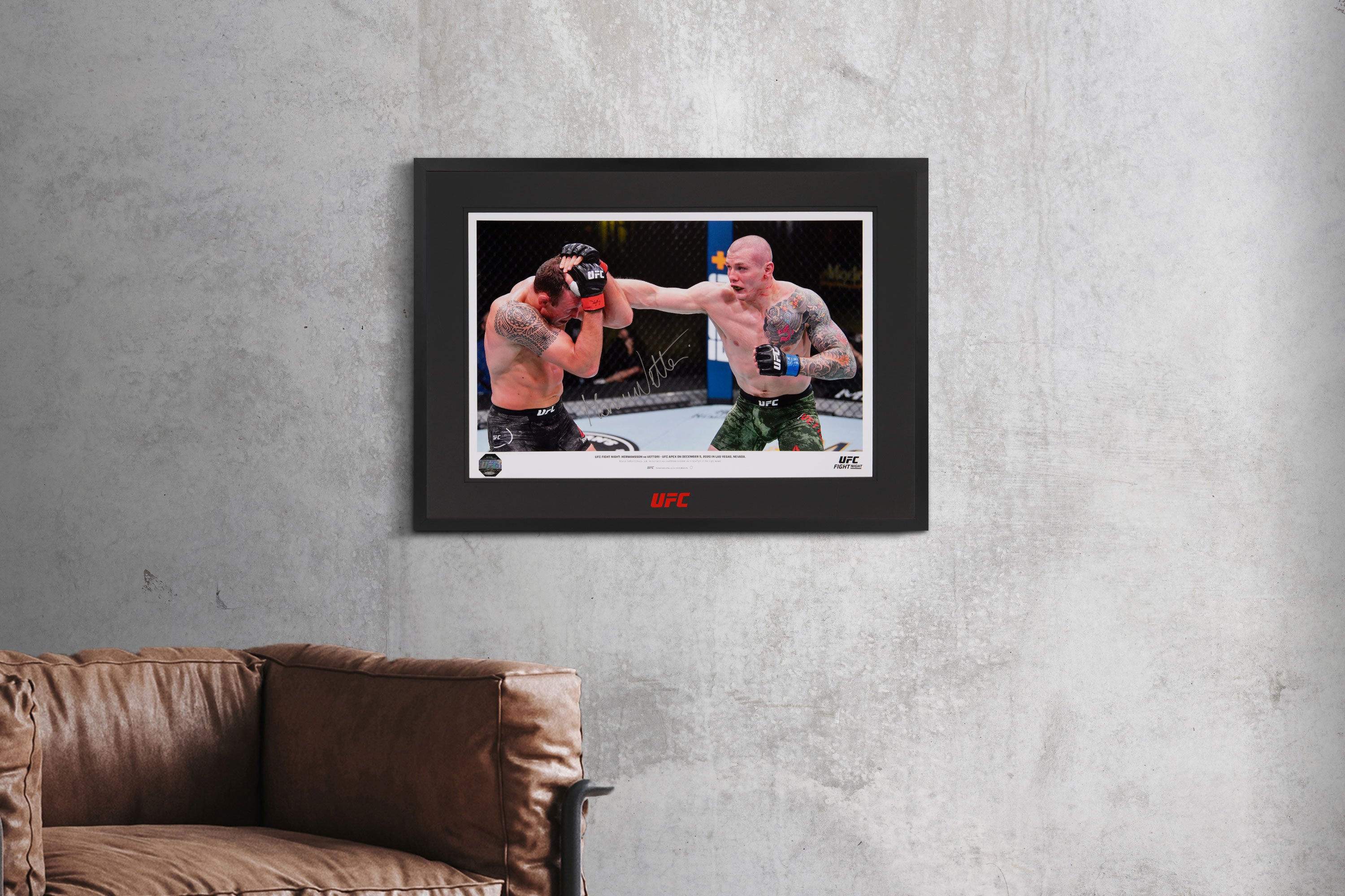 Marvin Vettori Framed Signed Photo UFC Fight Night: Hermansson vs Vettori