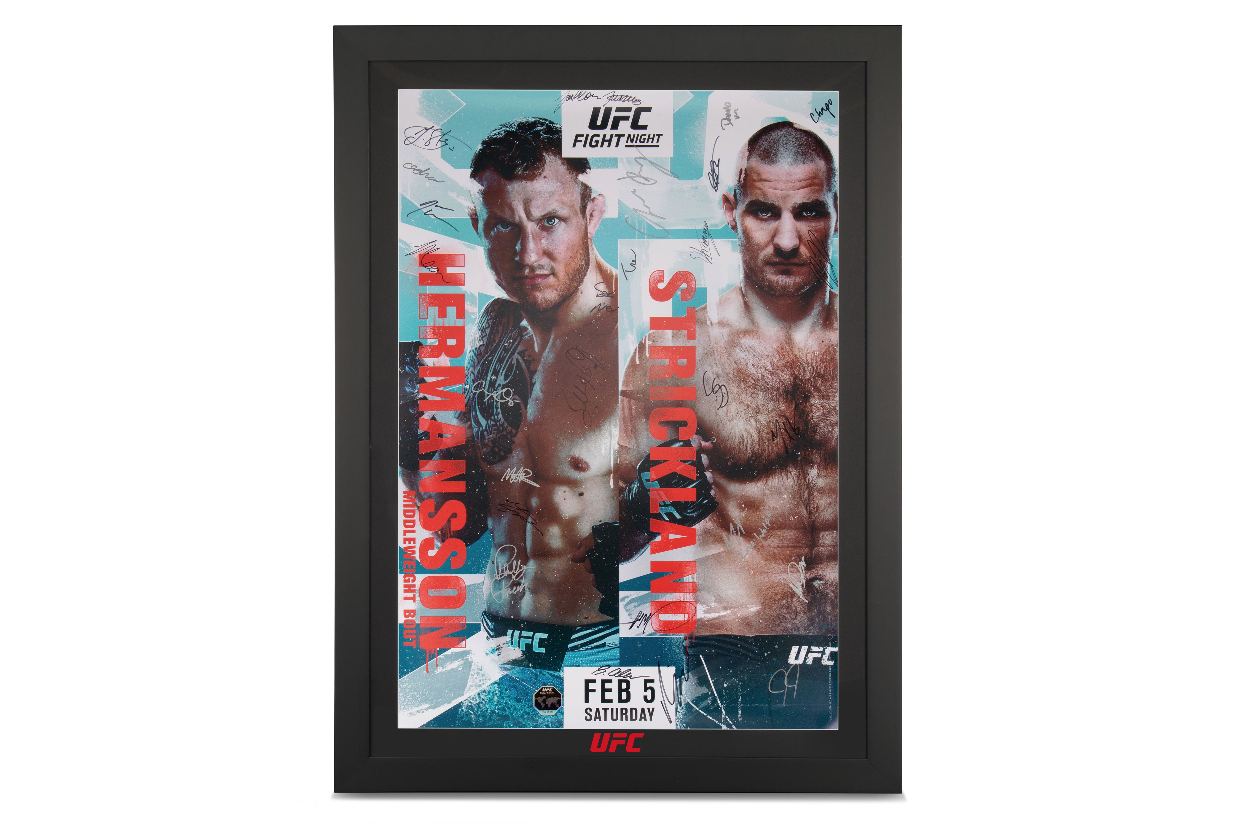 UFC Fight Night: Hermansson vs Strickland Autographed Event Poster