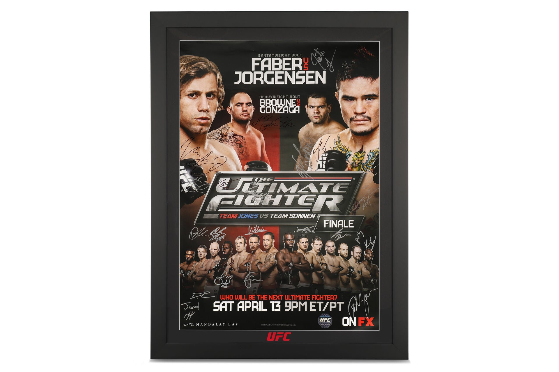 TUF 17: Team Jones vs Team Sonnen 2012 Autographed Event Poster