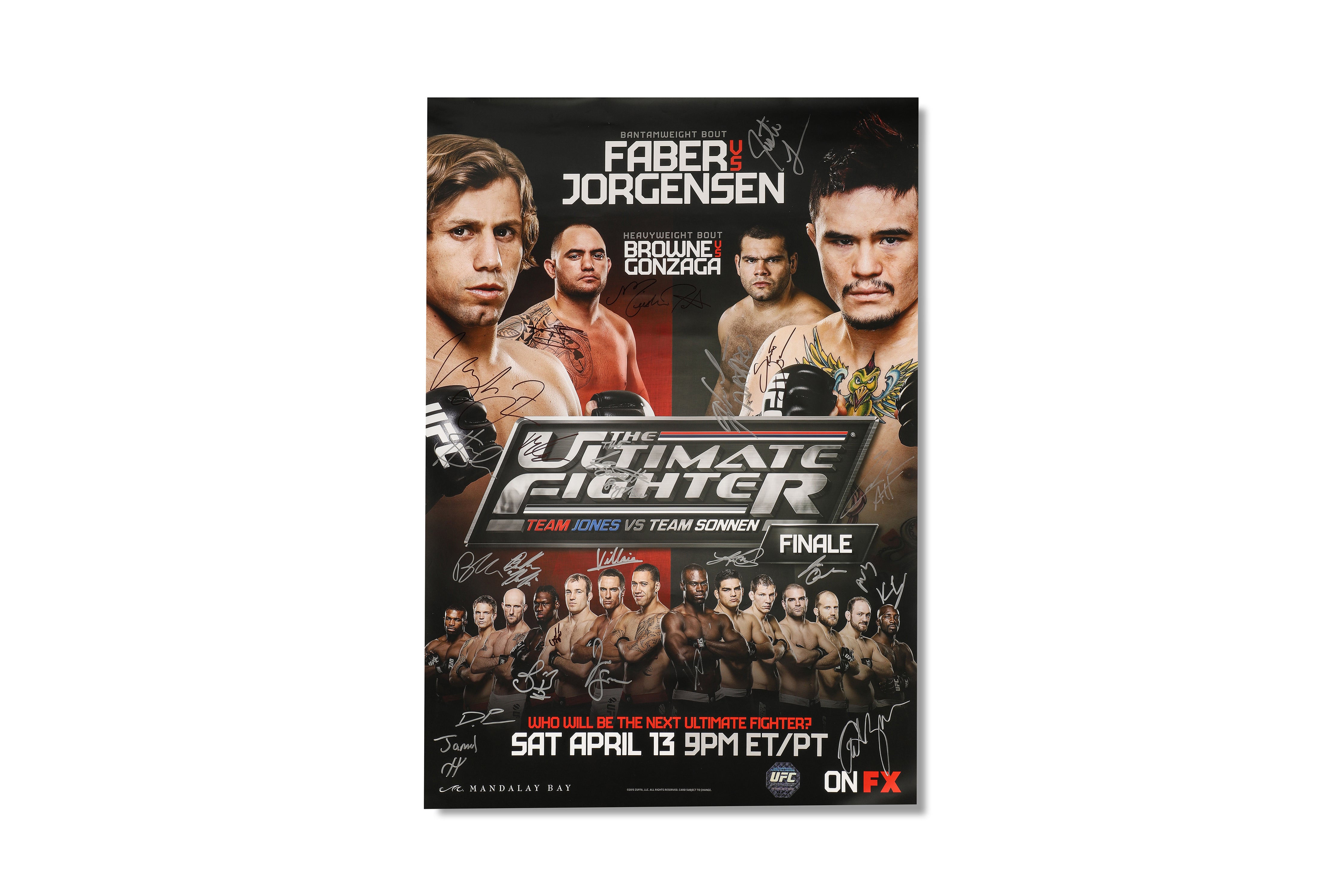 TUF 17: Team Jones vs Team Sonnen 2012 Autographed Poster