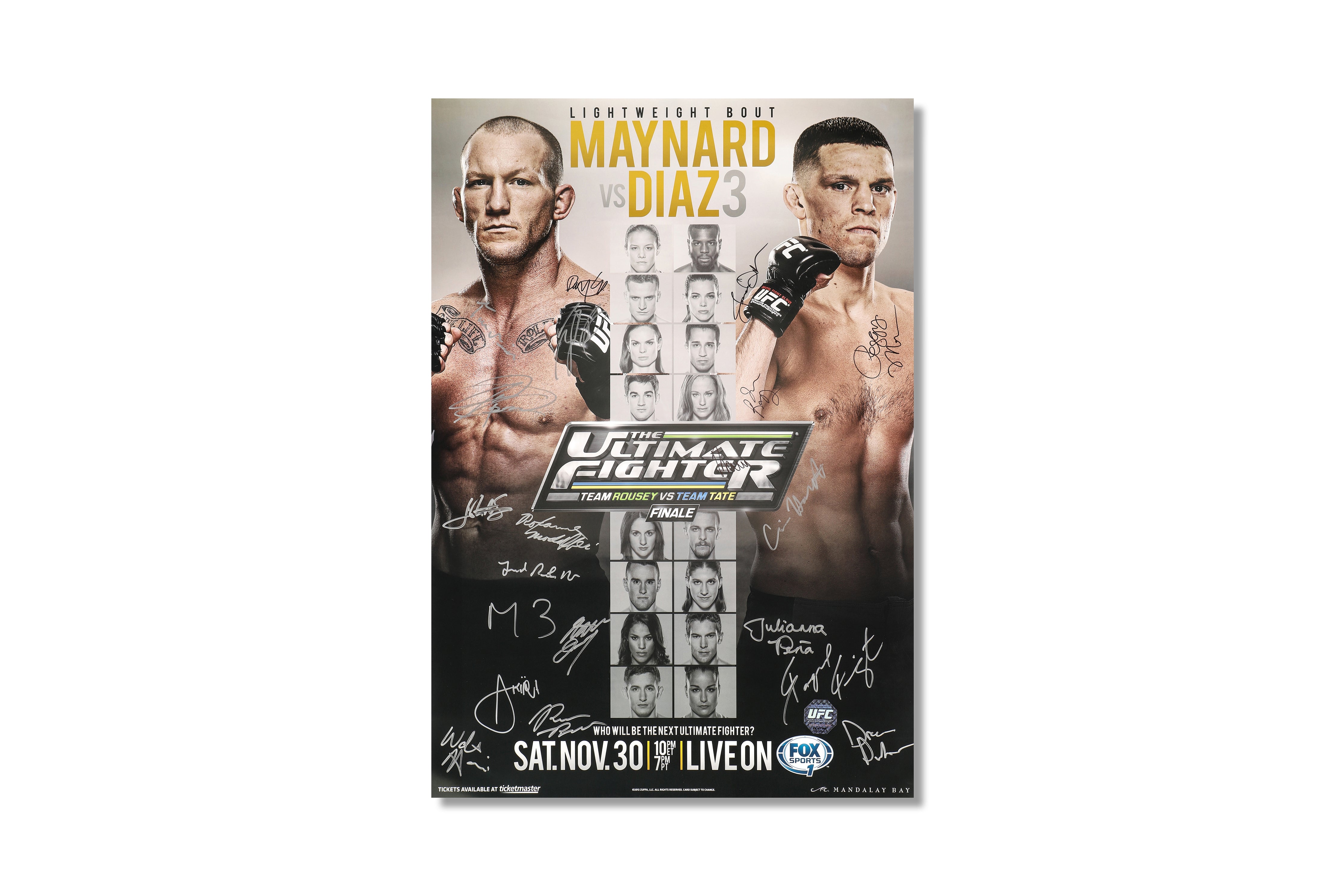 UFC Autographed Poster 