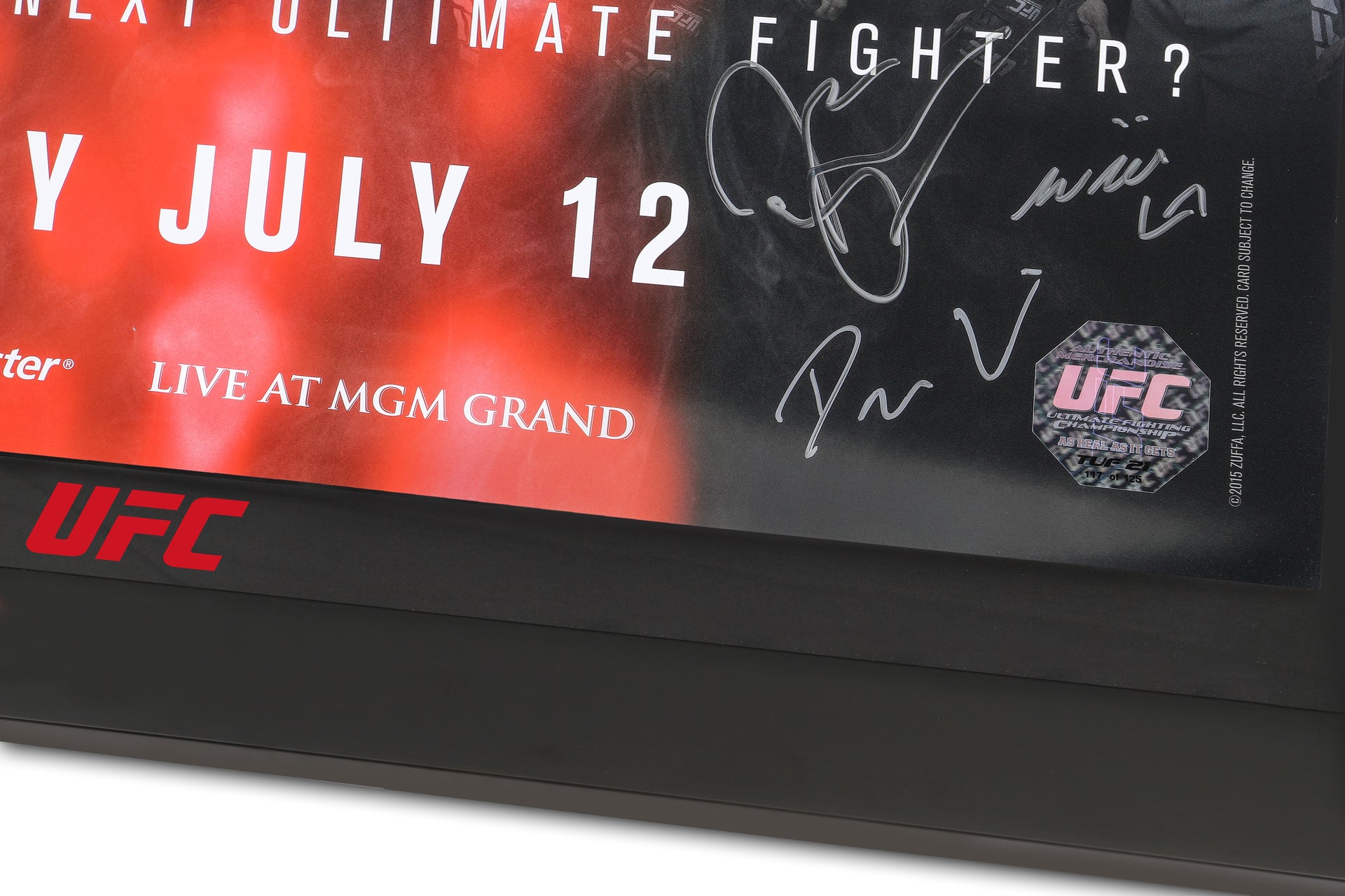 The Ultimate Fighter: American Top Team vs Blackzillians 2015 Autographed Event Poster