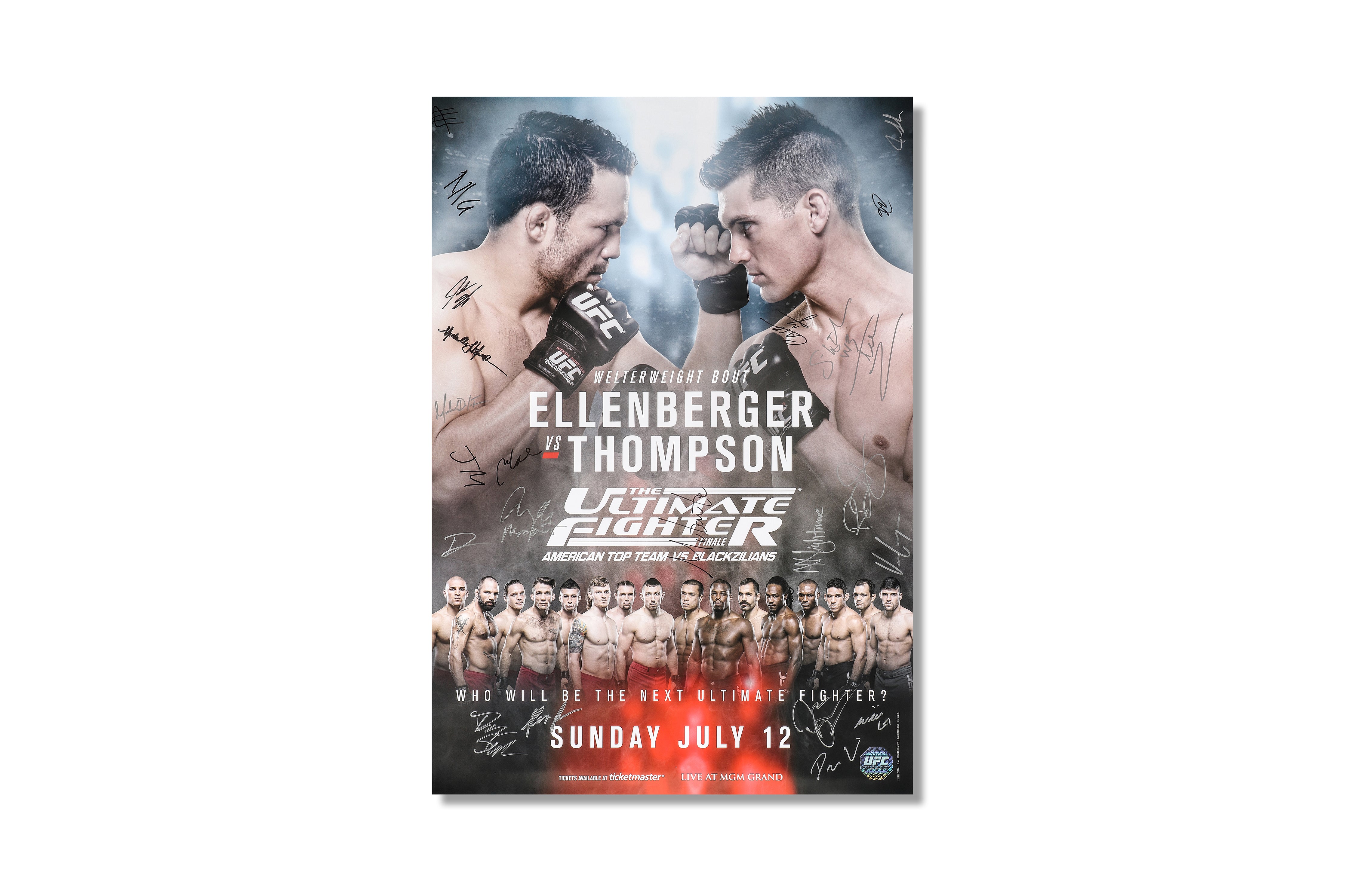 The Ultimate Fighter: American Top Team vs Blackzilians 2015 Autographed Poster