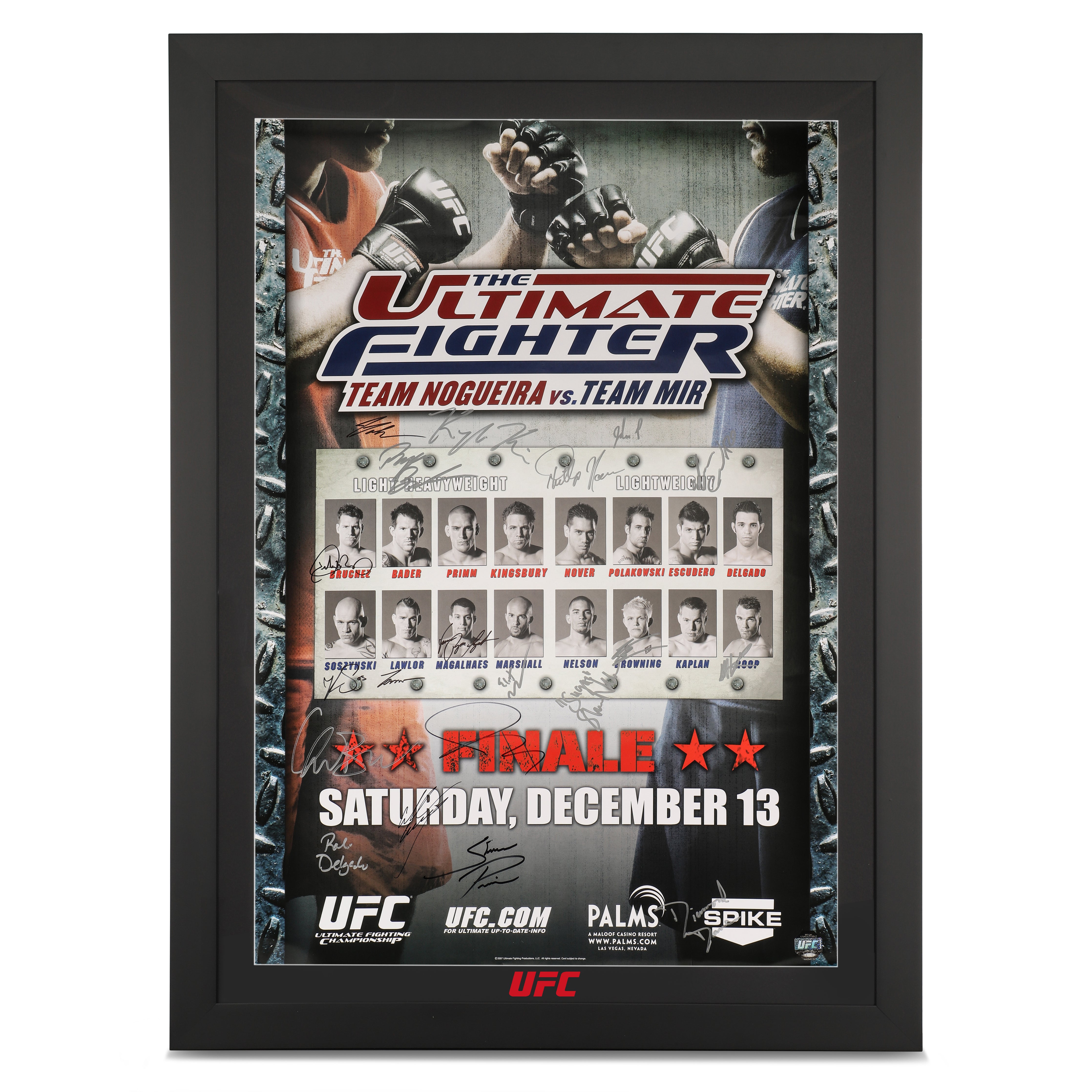 TUF 8: Team Nogueira vs Team Mir Autographed Poster