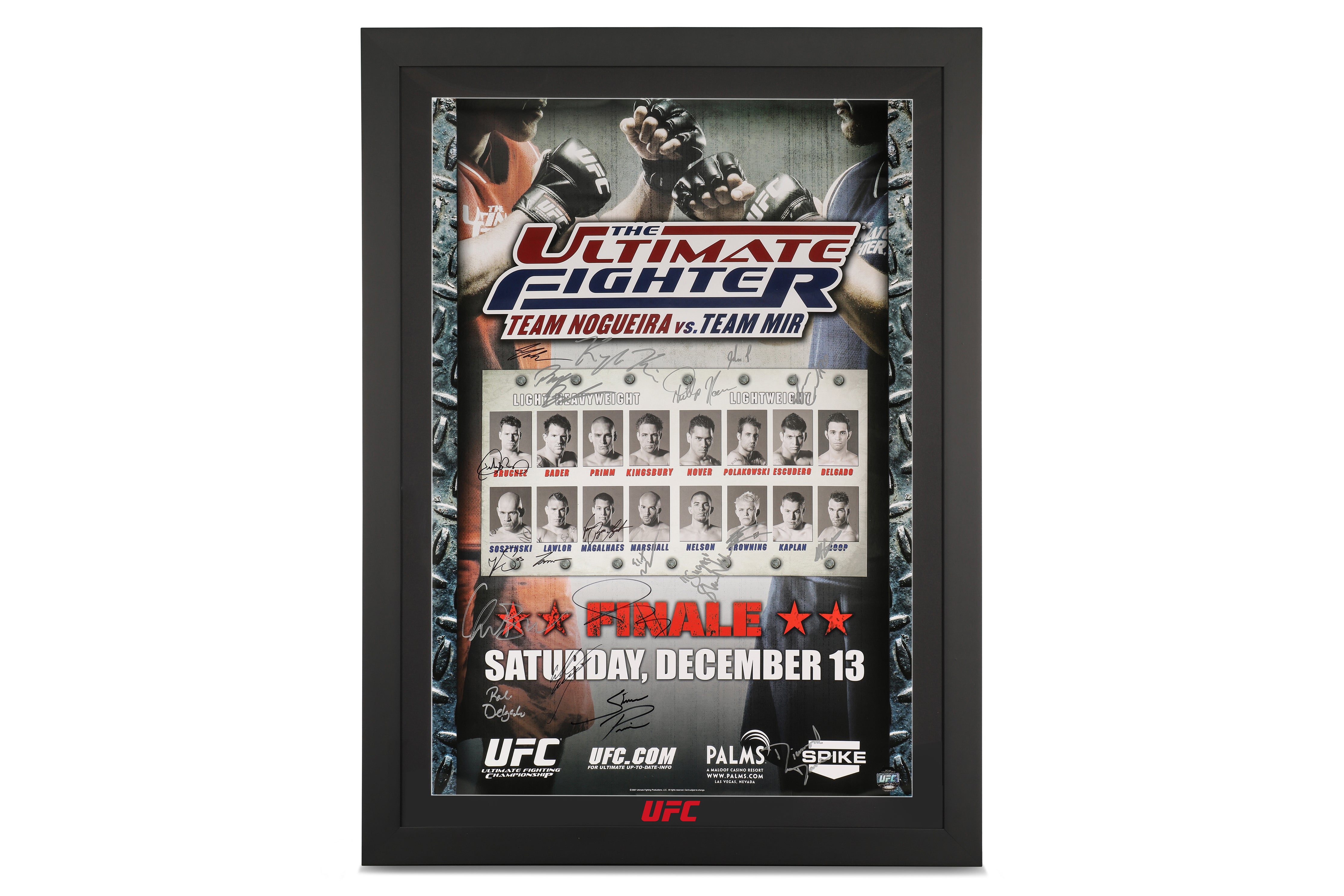 TUF 8: Team Nogueira vs Team Mir Autographed Poster