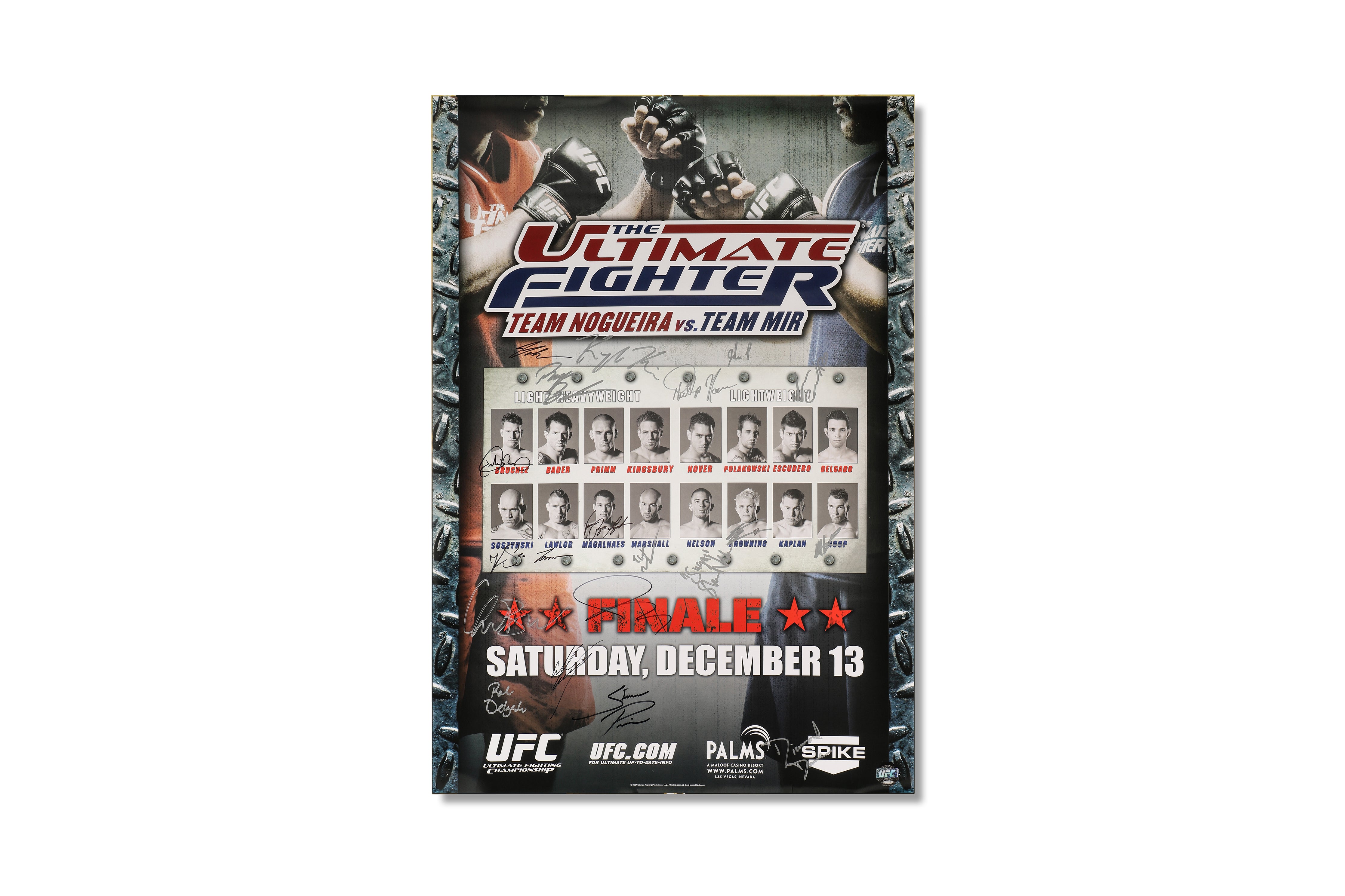 TUF 8: Team Nogueira vs Team Mir Autographed Poster