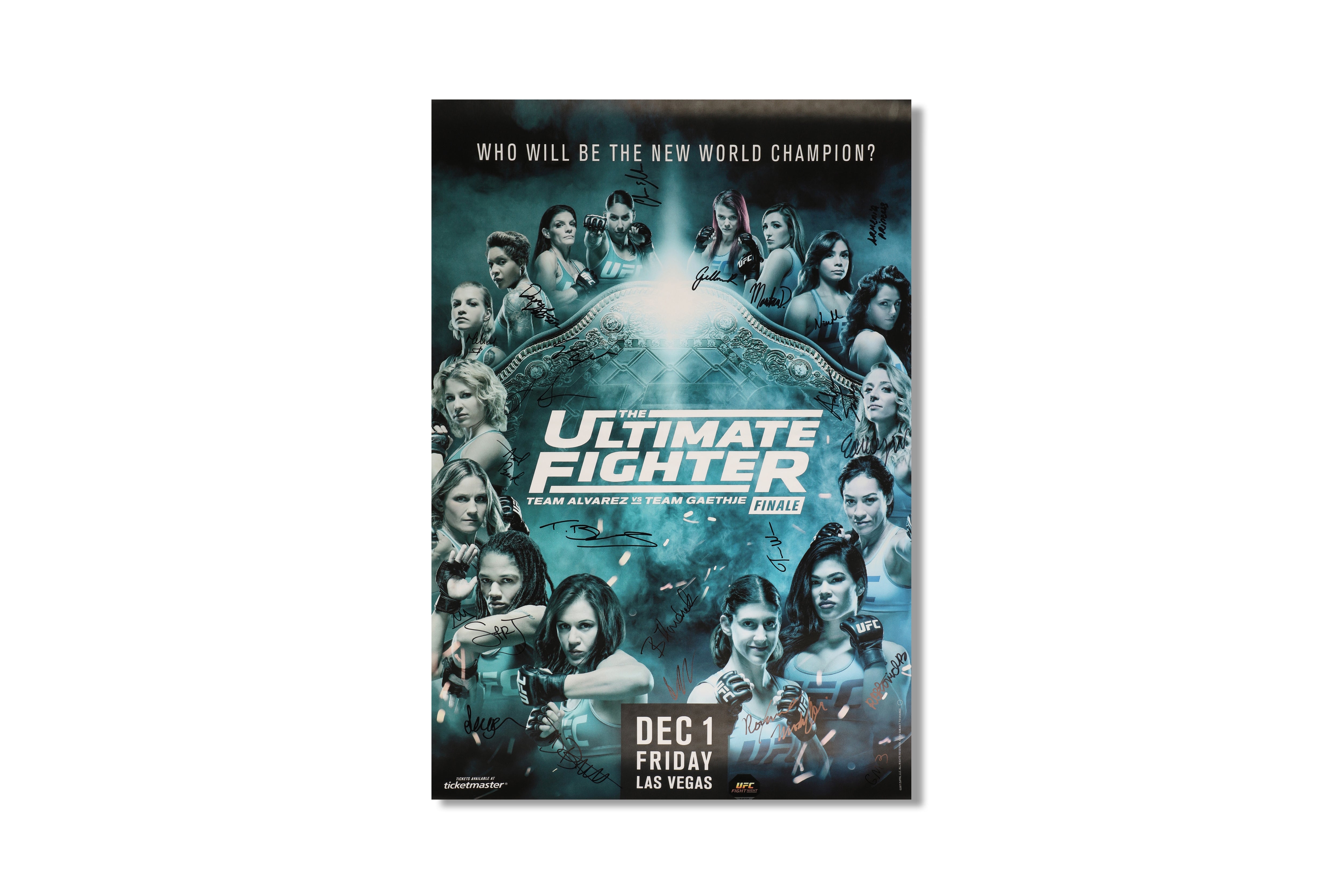 TUF 26: Team Alvarez vs Team Gaethje Autographed Event Poster