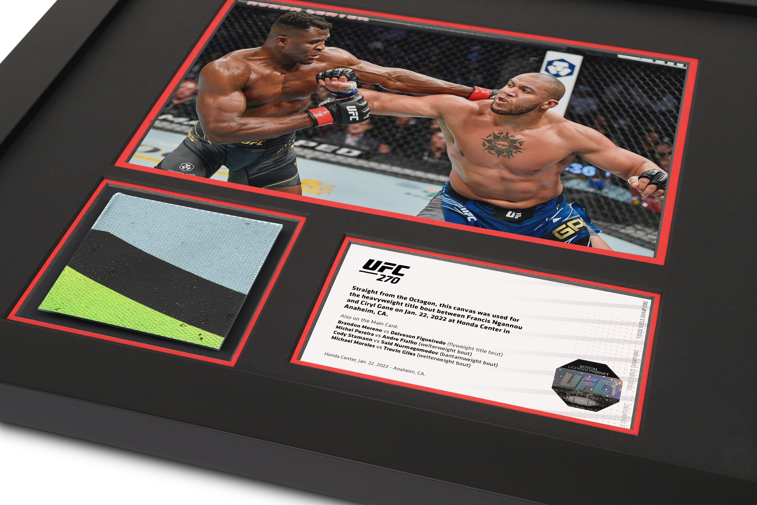 37/45 Francis Ngannou outlet Panini Immaculate Collection UFC #OC-FNG Octagon Canvas