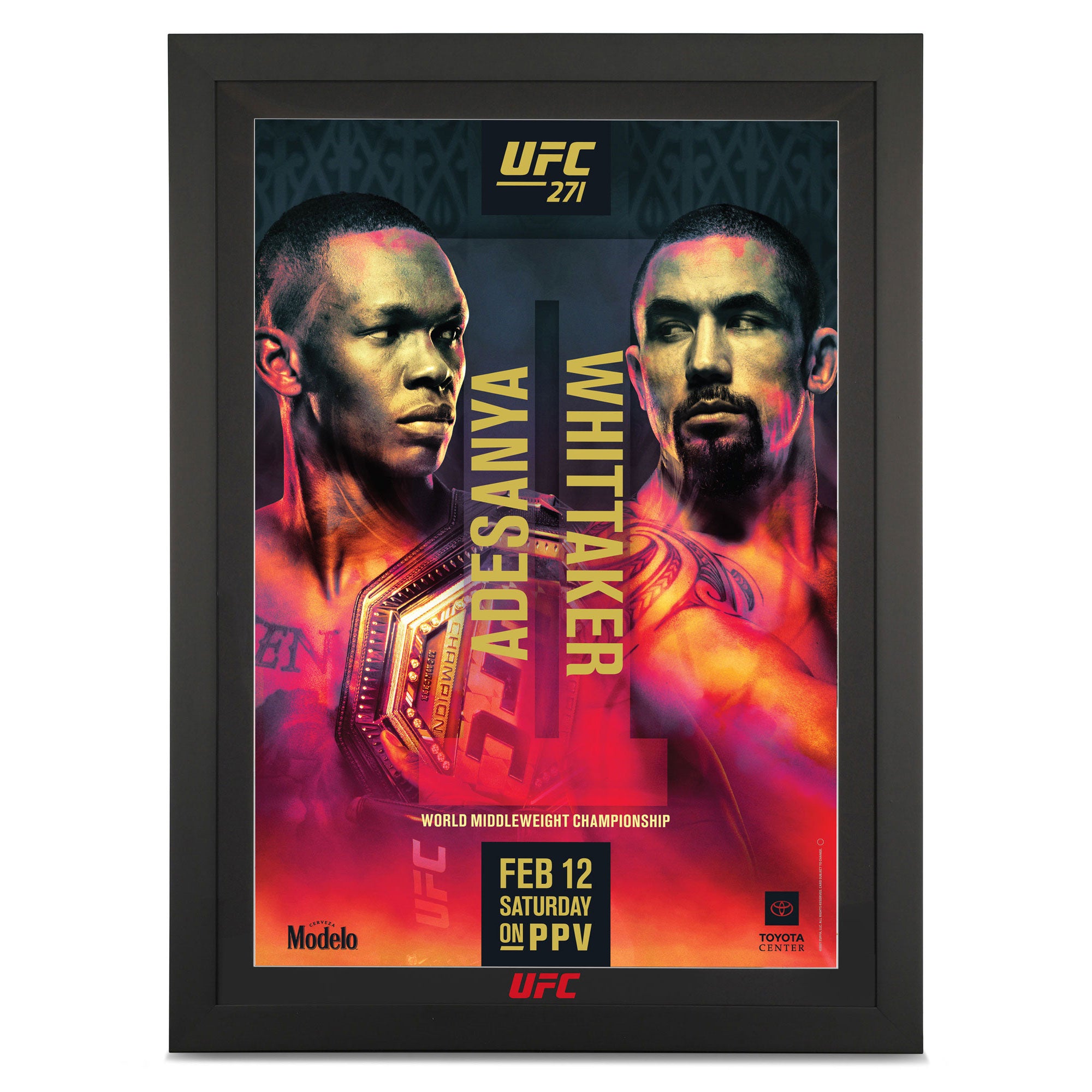 UFC 271: Adesanya vs Whittaker 2 Autographed Poster