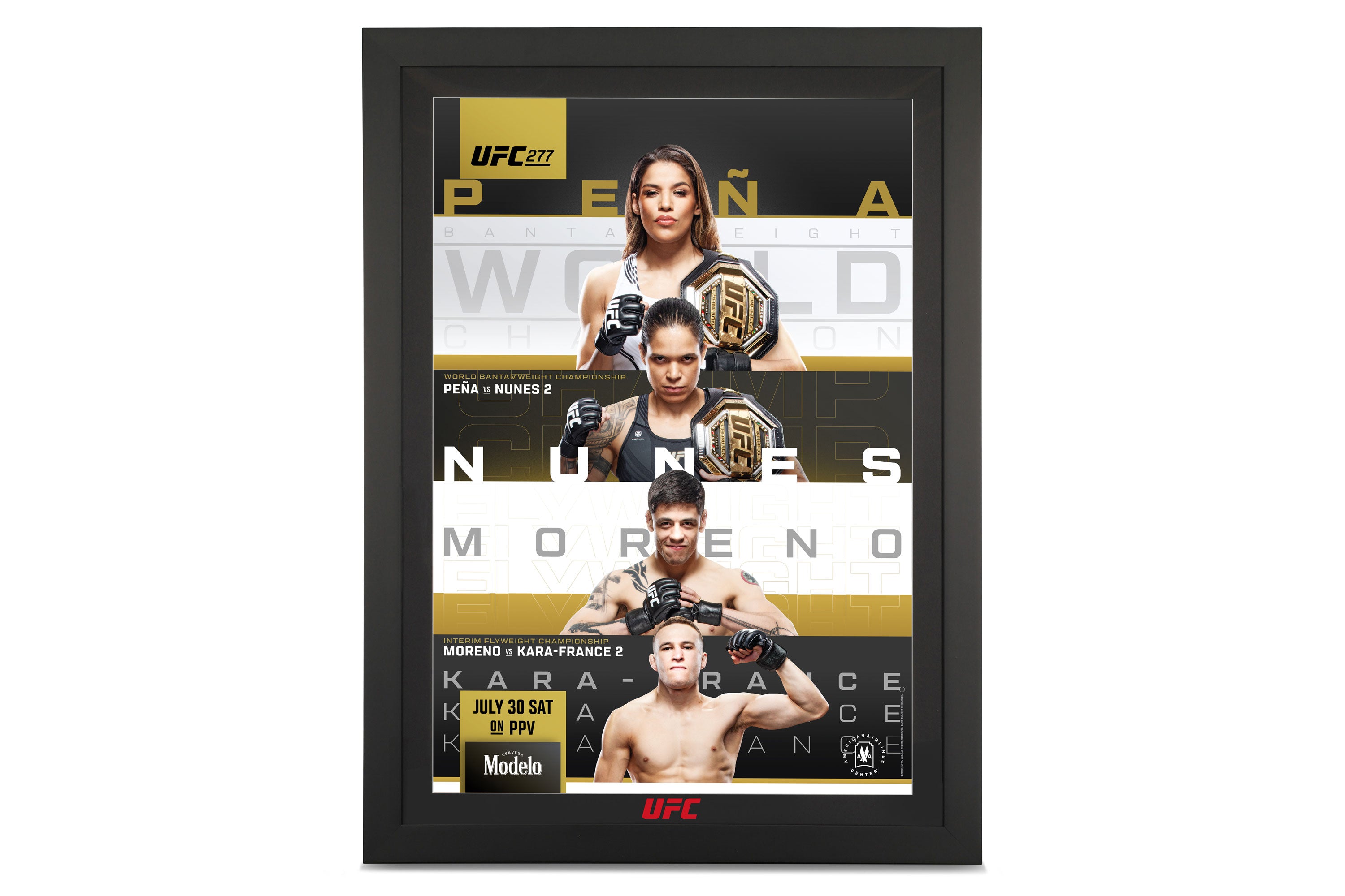 Official UFC event poster by Juliana Pena vs Amanda Nunes