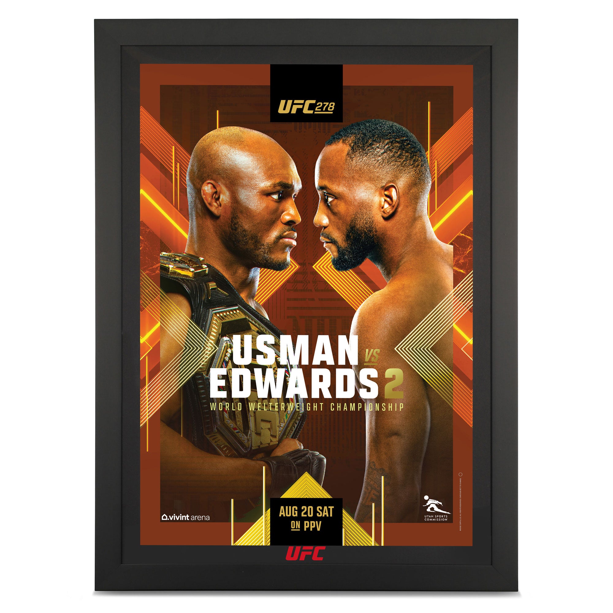 Usman vs Edwards 2 signed poster