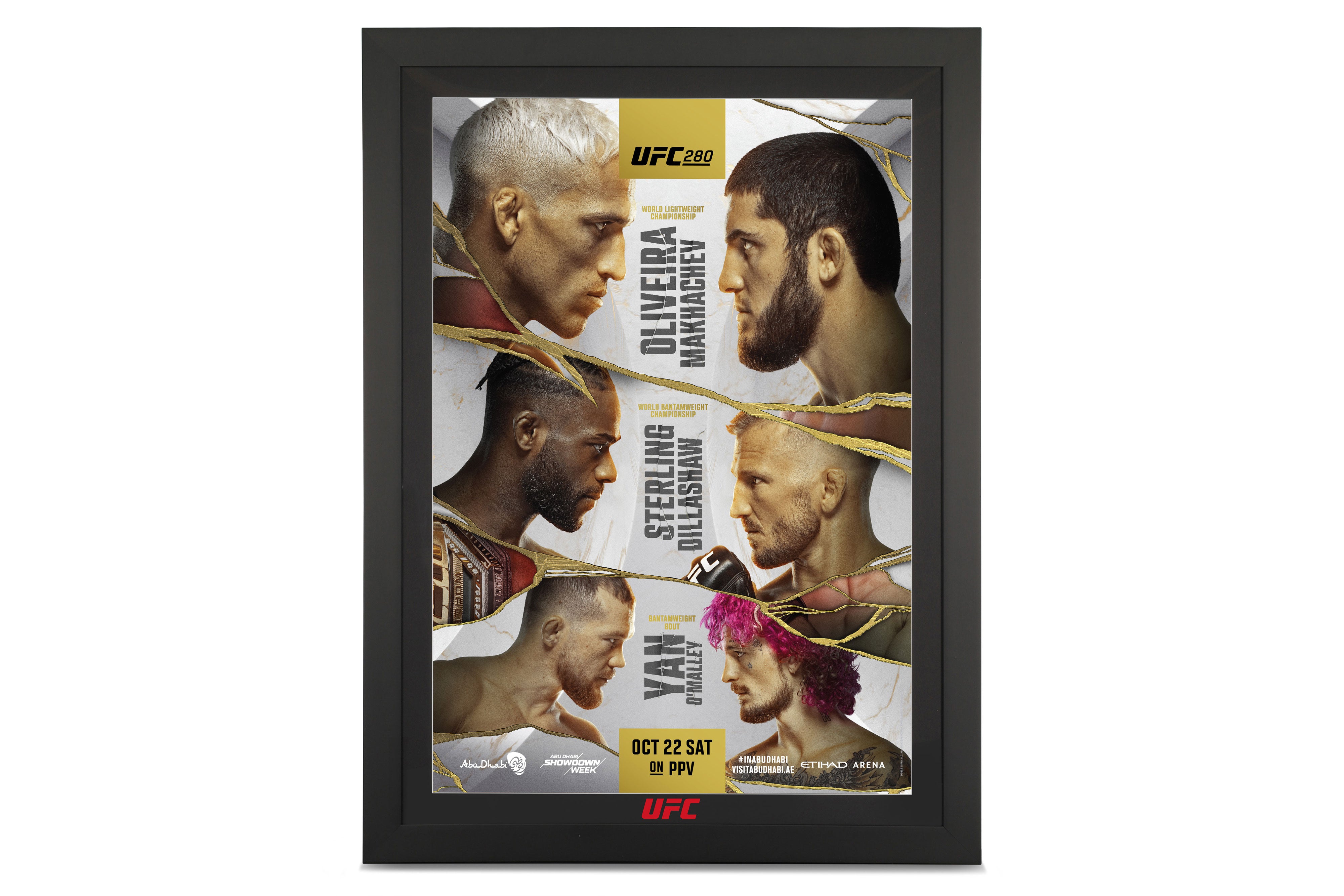 UFC 280: Oliveira vs Makhachev Autographed Poster