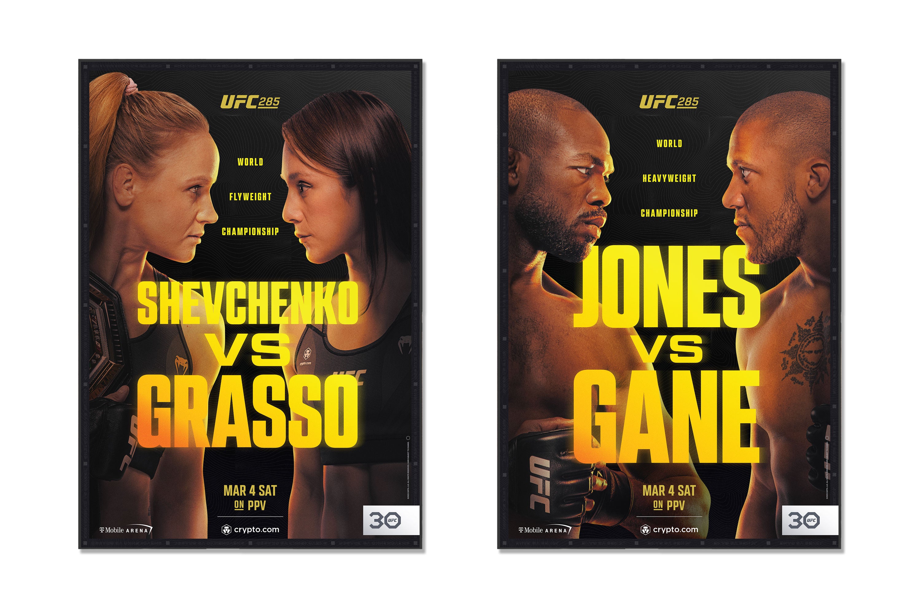 UFC 285: Jones vs Gane & Shevchenko vs Grasso Autographed Event Poster Bundle
