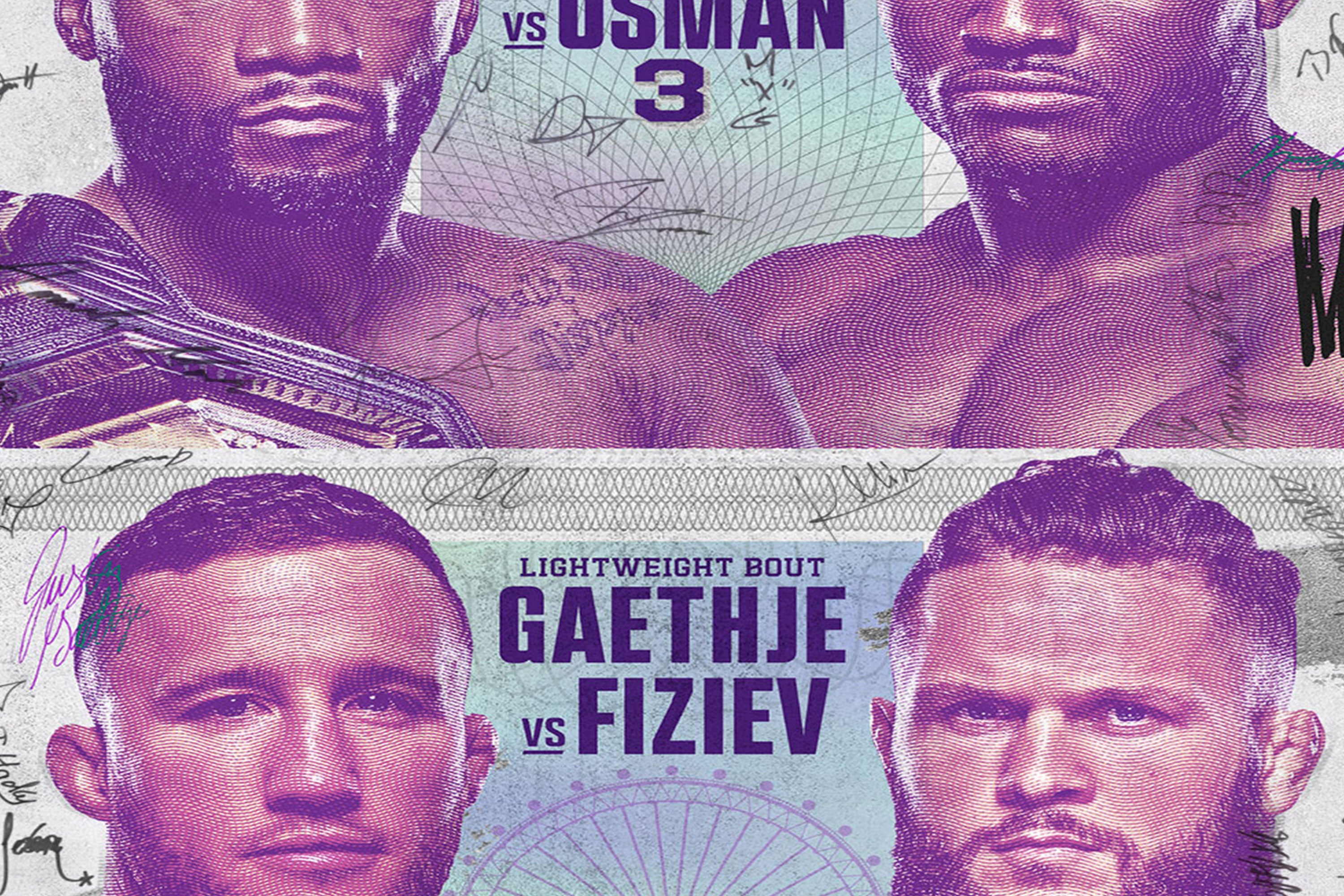 UFC 286: Edwards vs Usman 3 Autographed Event Poster