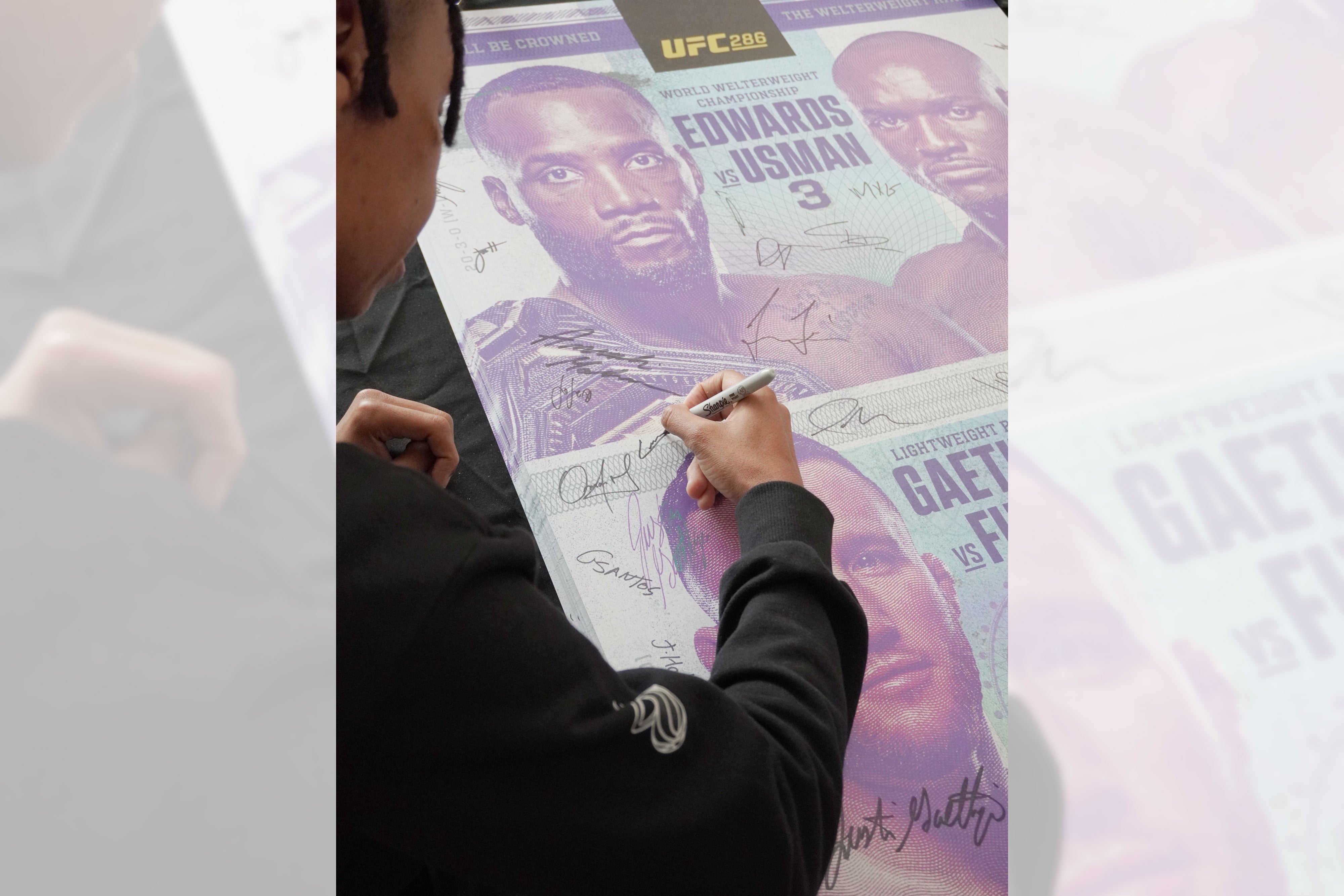 UFC 286: Edwards vs Usman 3 Autographed Event Poster - Last Chance