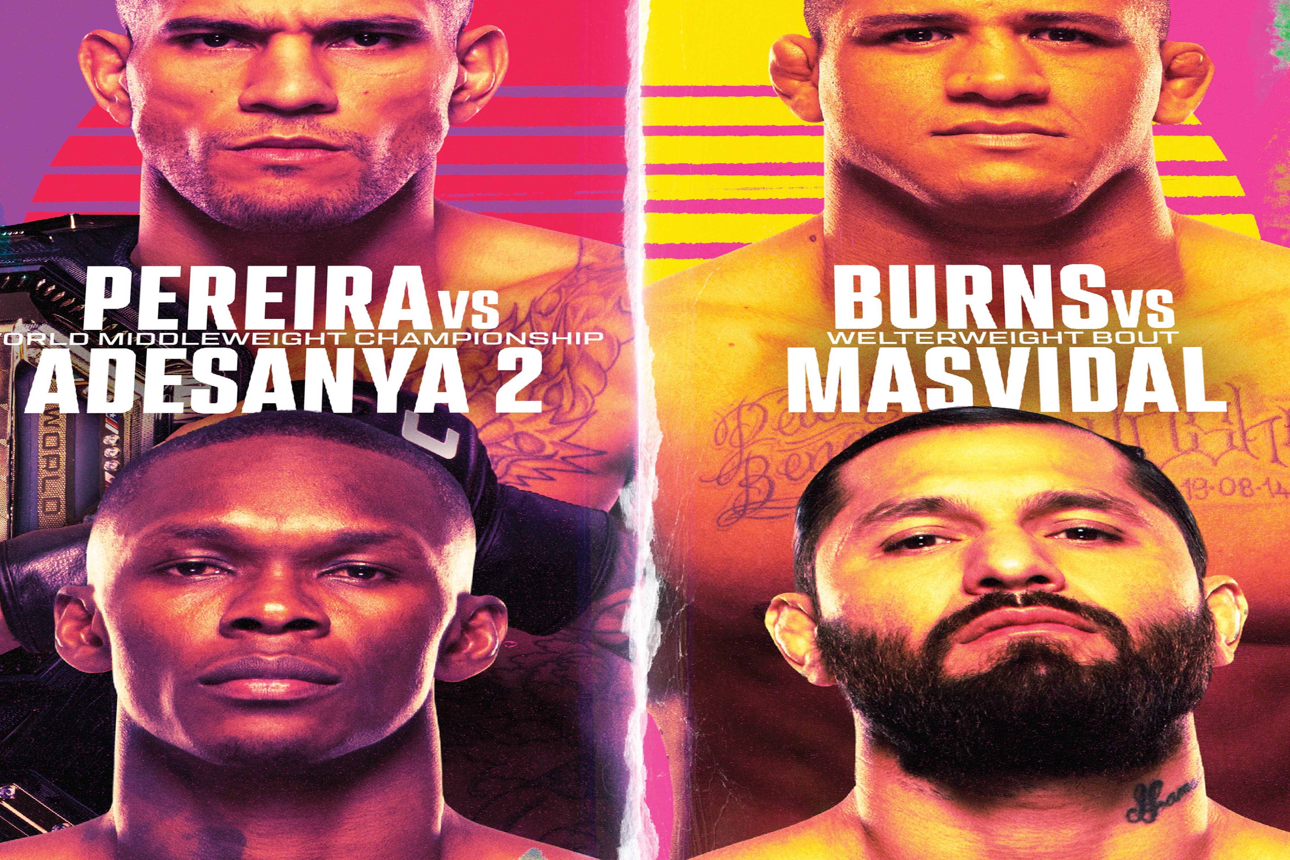 UFC 287: Pereira vs Adesanya 2 Autographed Event Poster