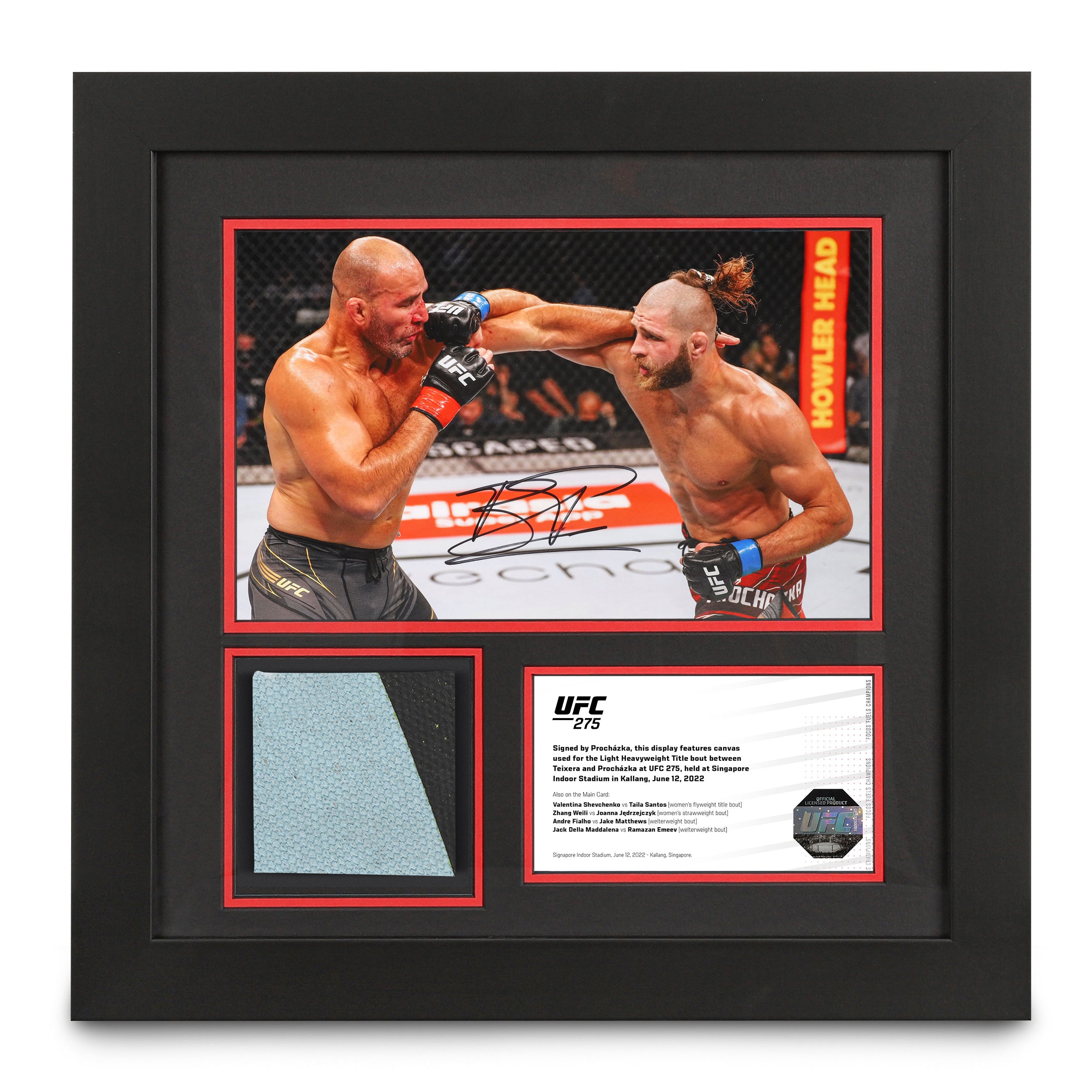 Jiří Procházka Signed Canvas & Photo - UFC 275: Teixeira vs Procházka