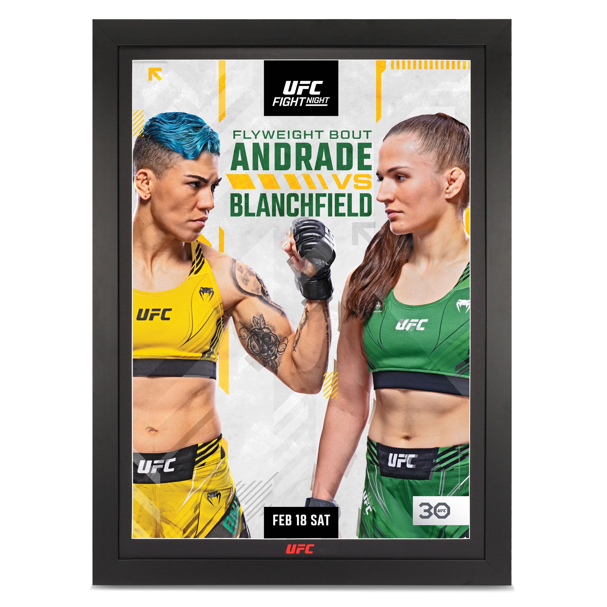 UFC Fight Night: Andrade vs Blanchfield Autographed Event Poster