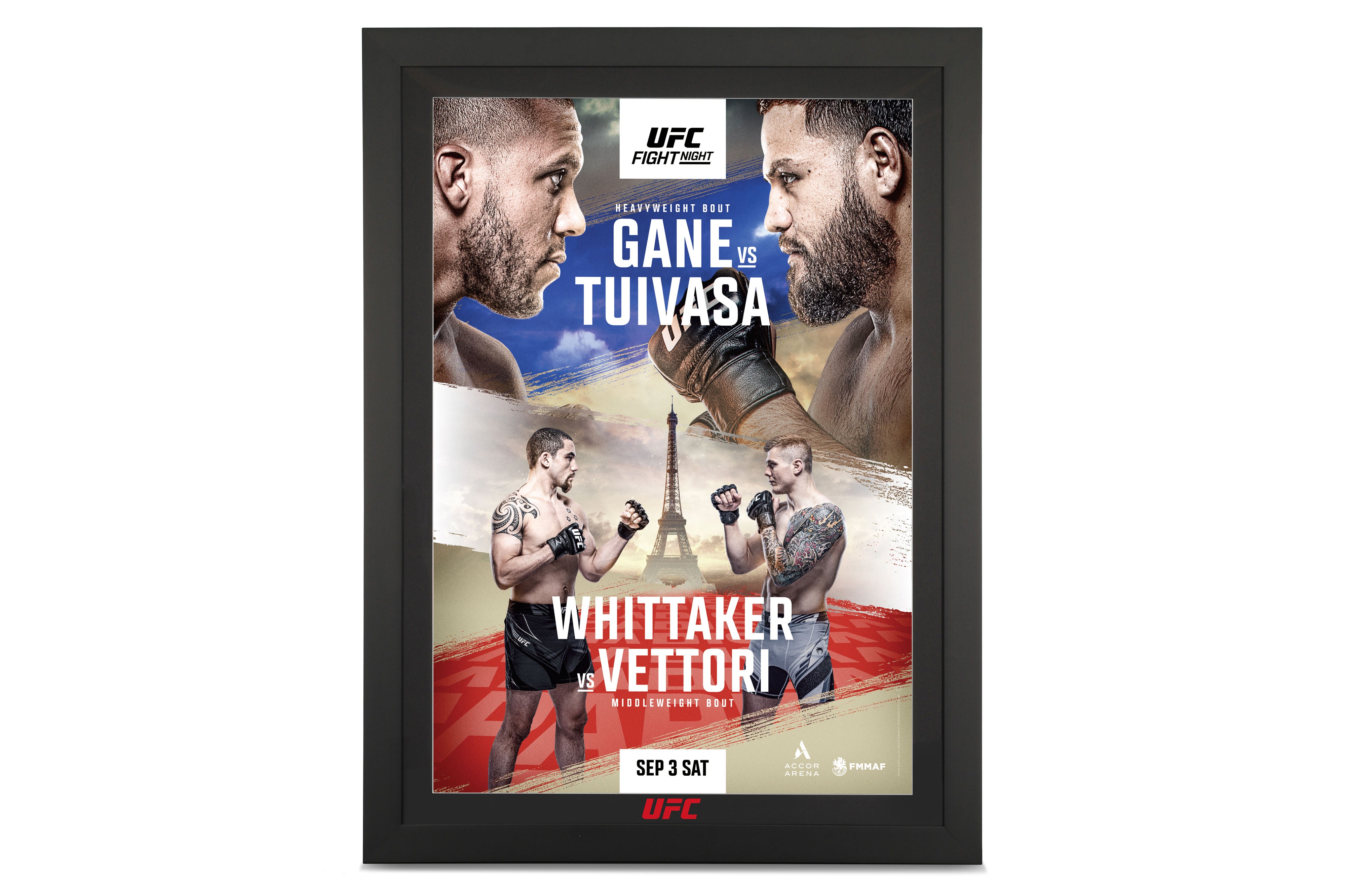 UFC Fight Night: Gane vs Tuivasa Autographed Event Poster