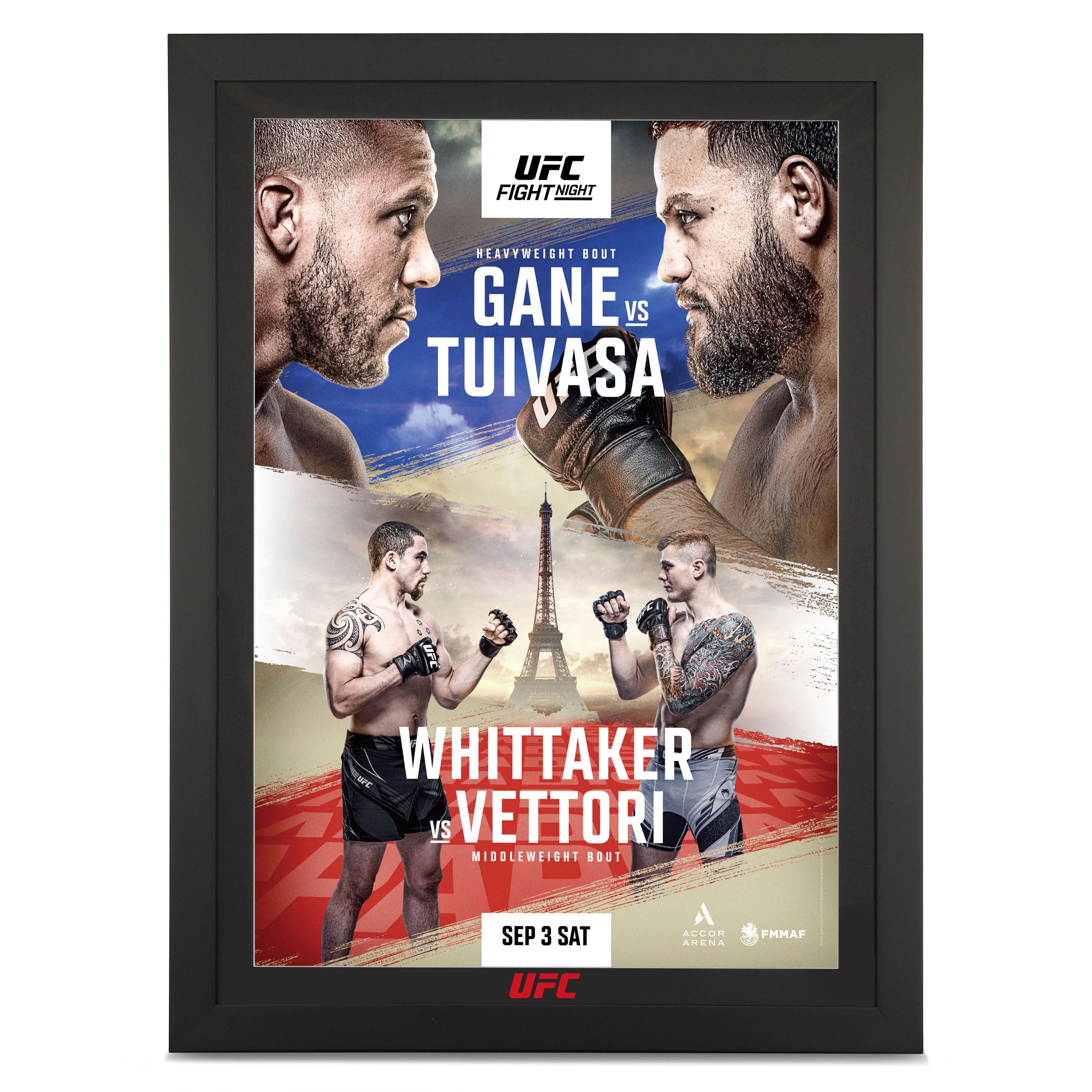 Gane vs Tuivasa signed poster