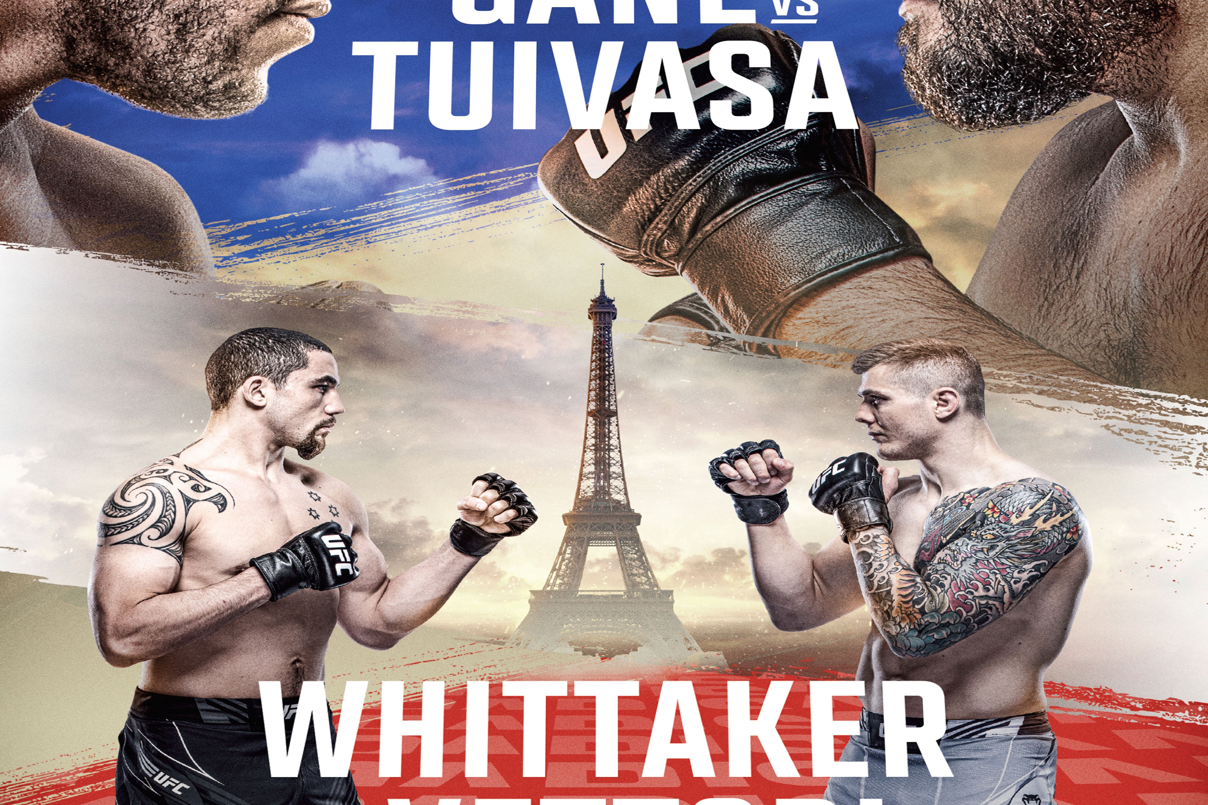 UFC Fight Night: Gane vs Tuivasa Autographed Event Poster