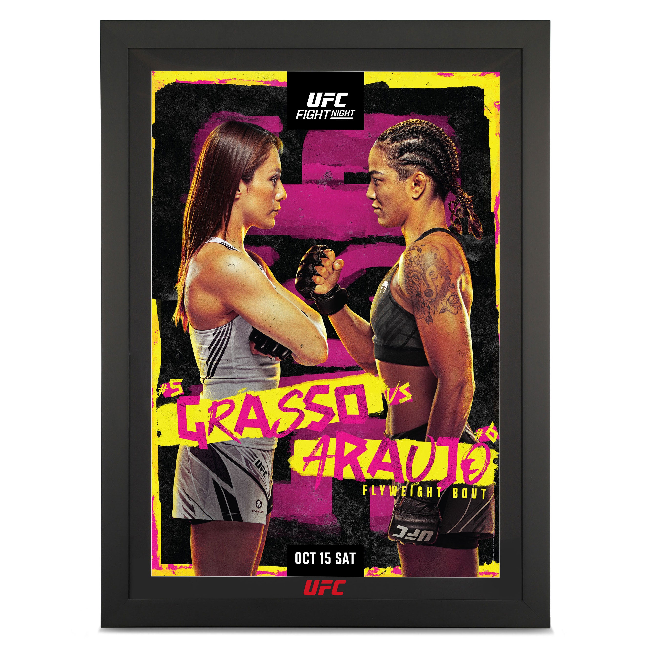 UFC Fight Night: Grasso vs Araujo Autographed Event Poster