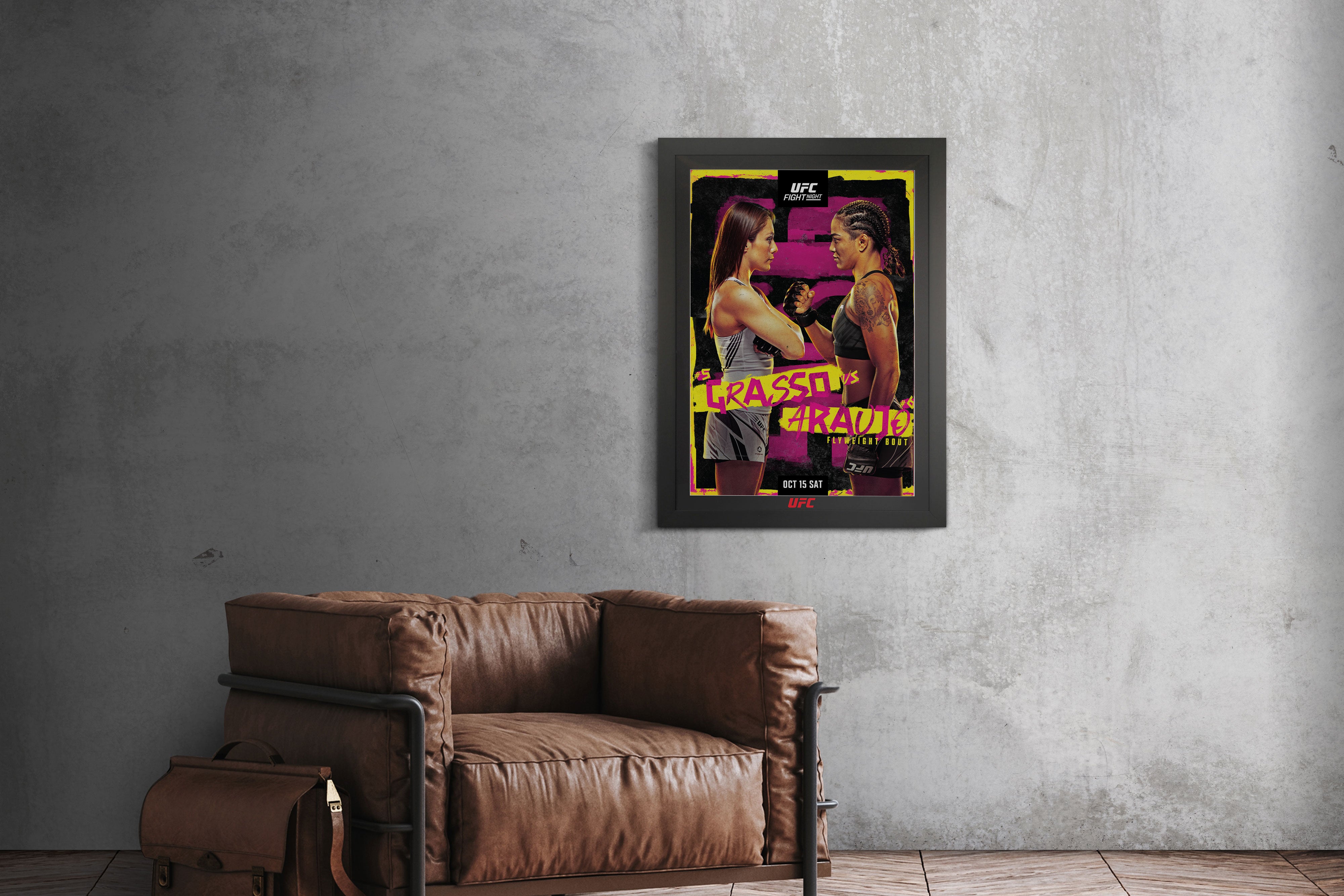 UFC Fight Night: Grasso vs Araujo Autographed Event Poster