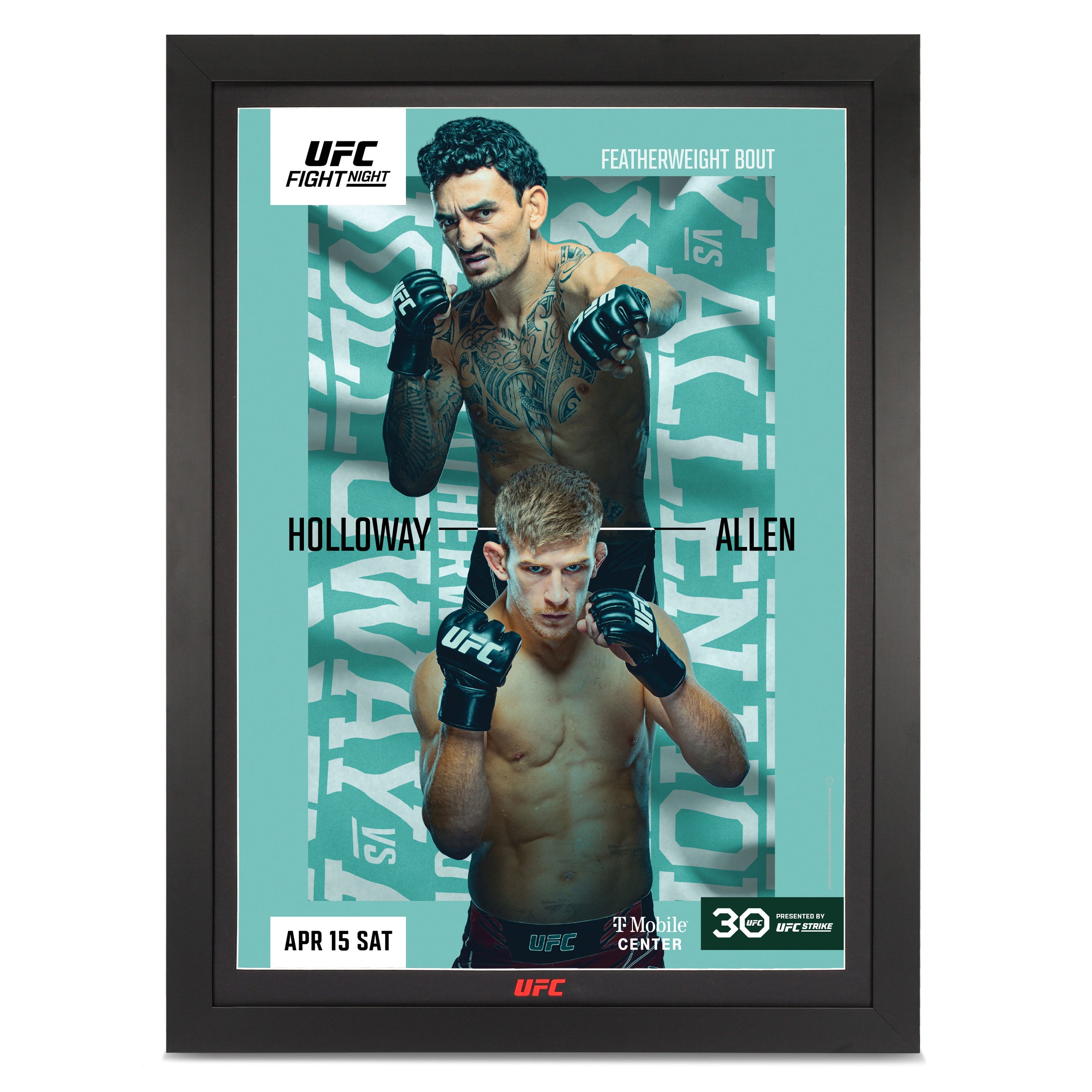 UFC Fight Night: Holloway vs Allen Signed Event Poster
