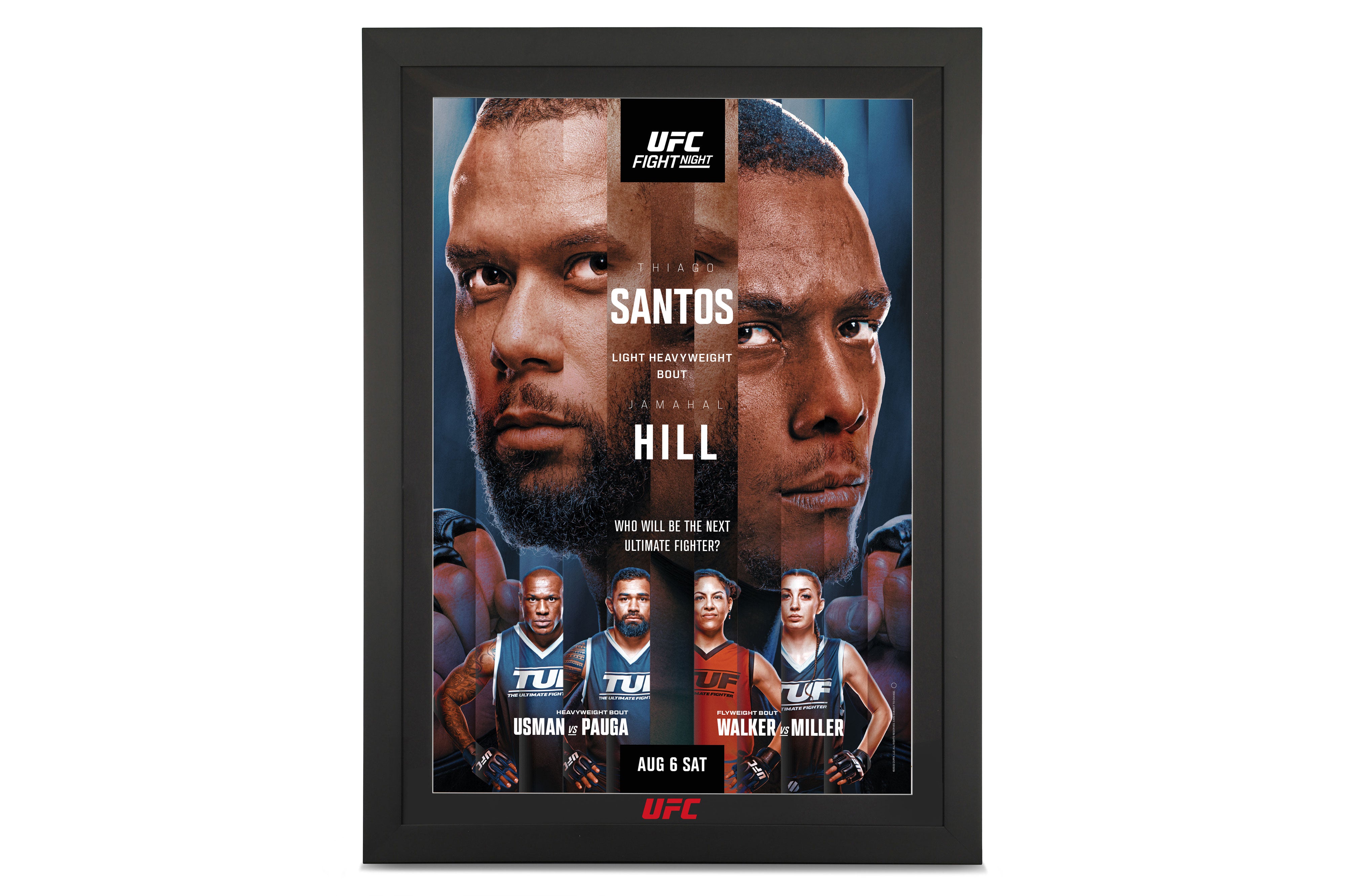 Authentic signed event poster from UFC Fight Night