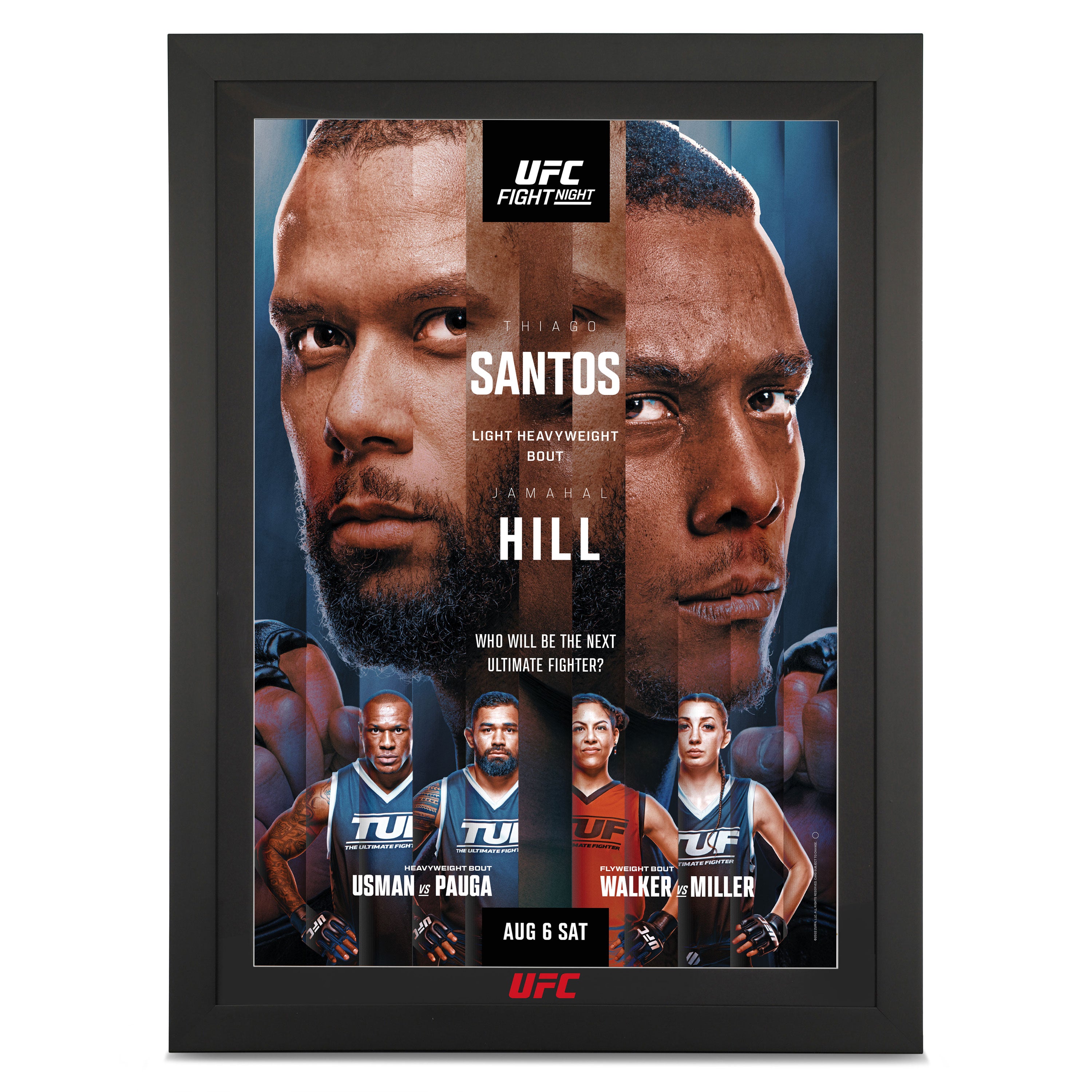Santos vs Hill signed poster