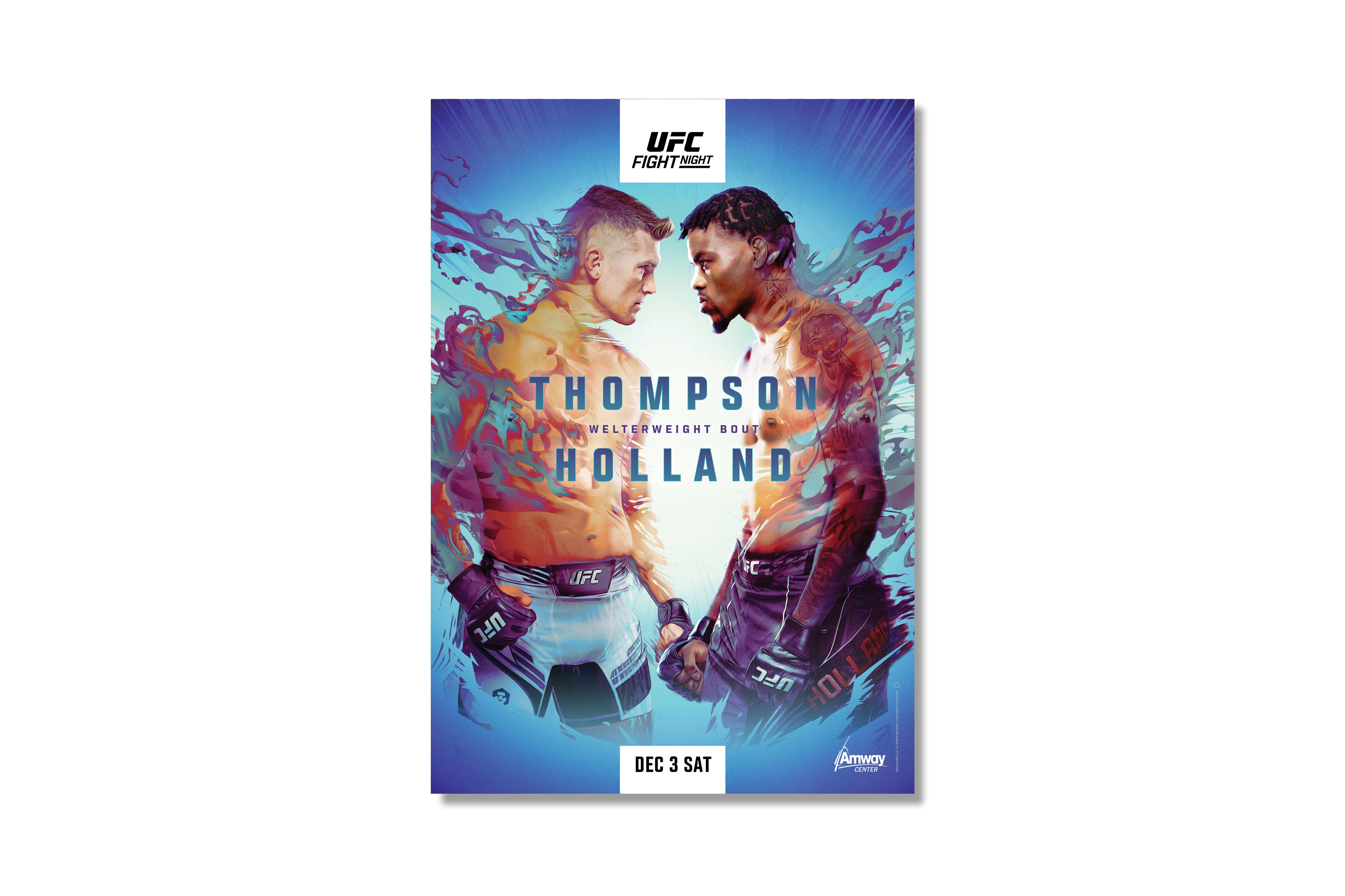 UFC Fight Night: Thompson vs Holland Autographed Event Poster