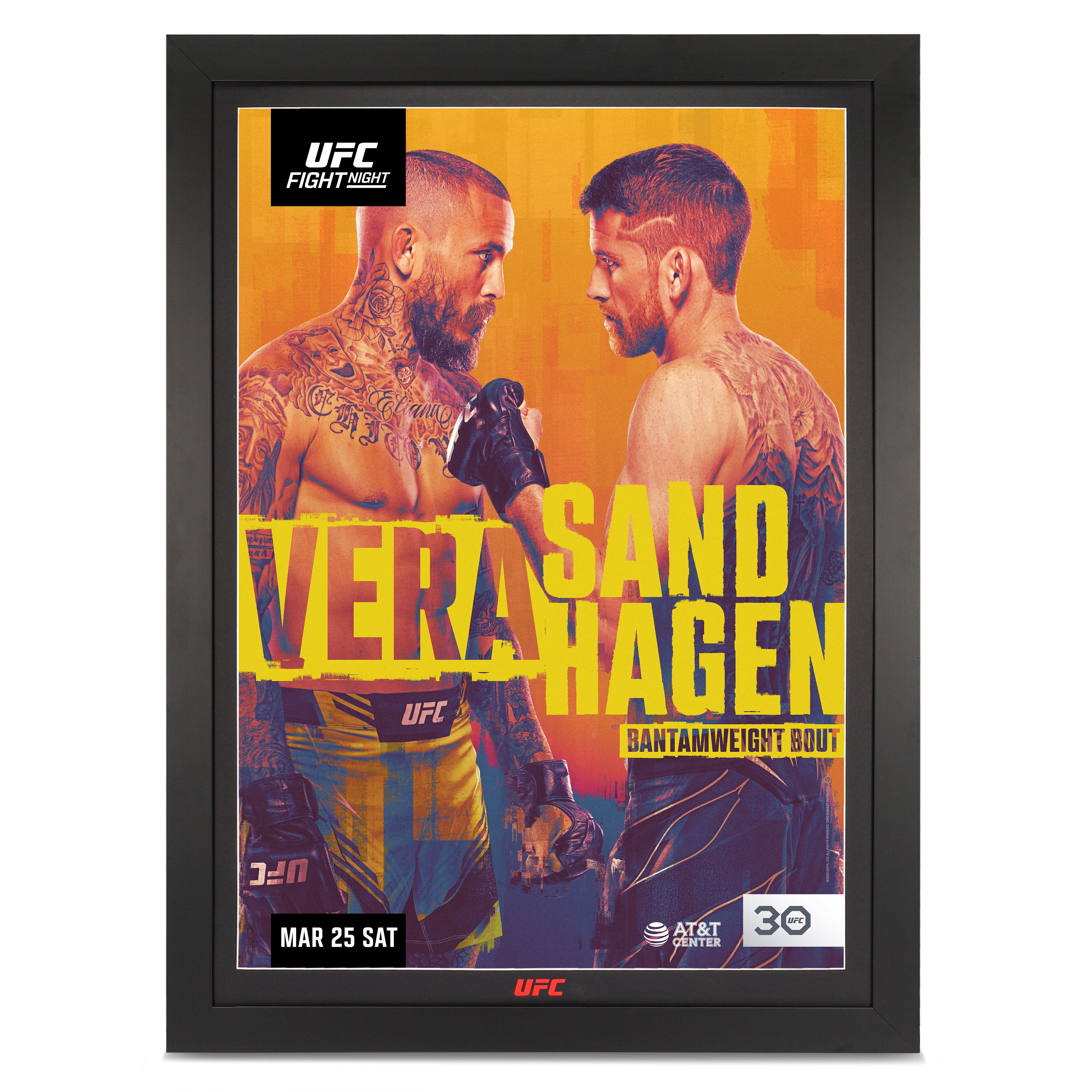 UFC Fight Night: Vera vs Sandhagen Autographed Event Poster