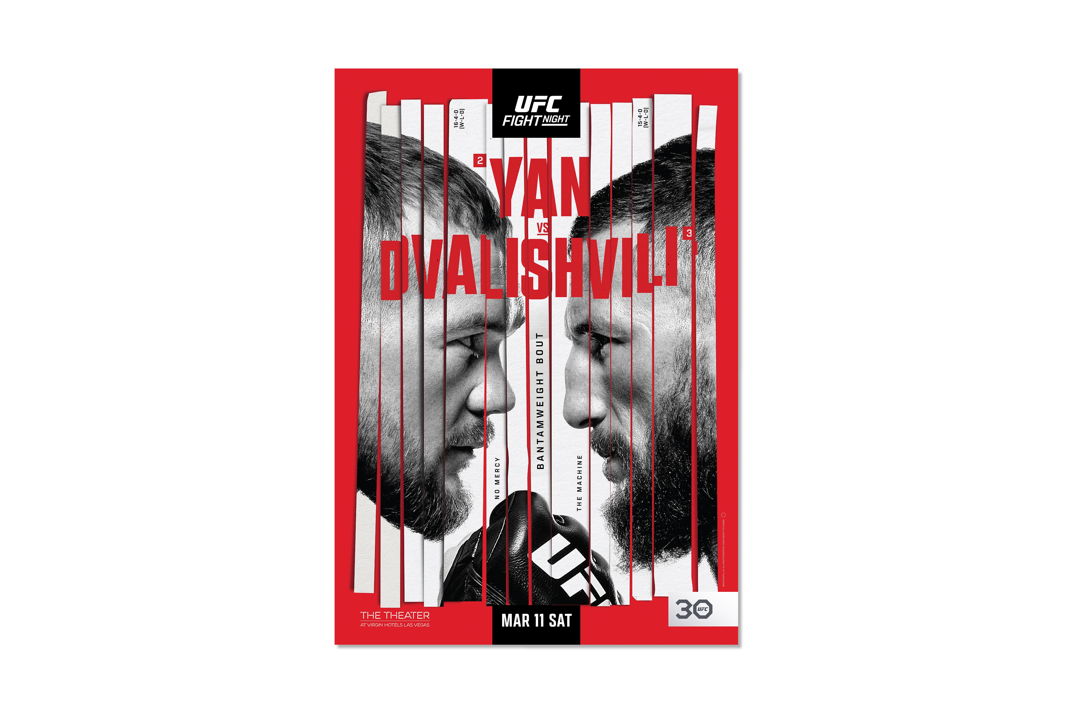 Fight Night: Yan vs Dvalishvili Autographed Event Poster