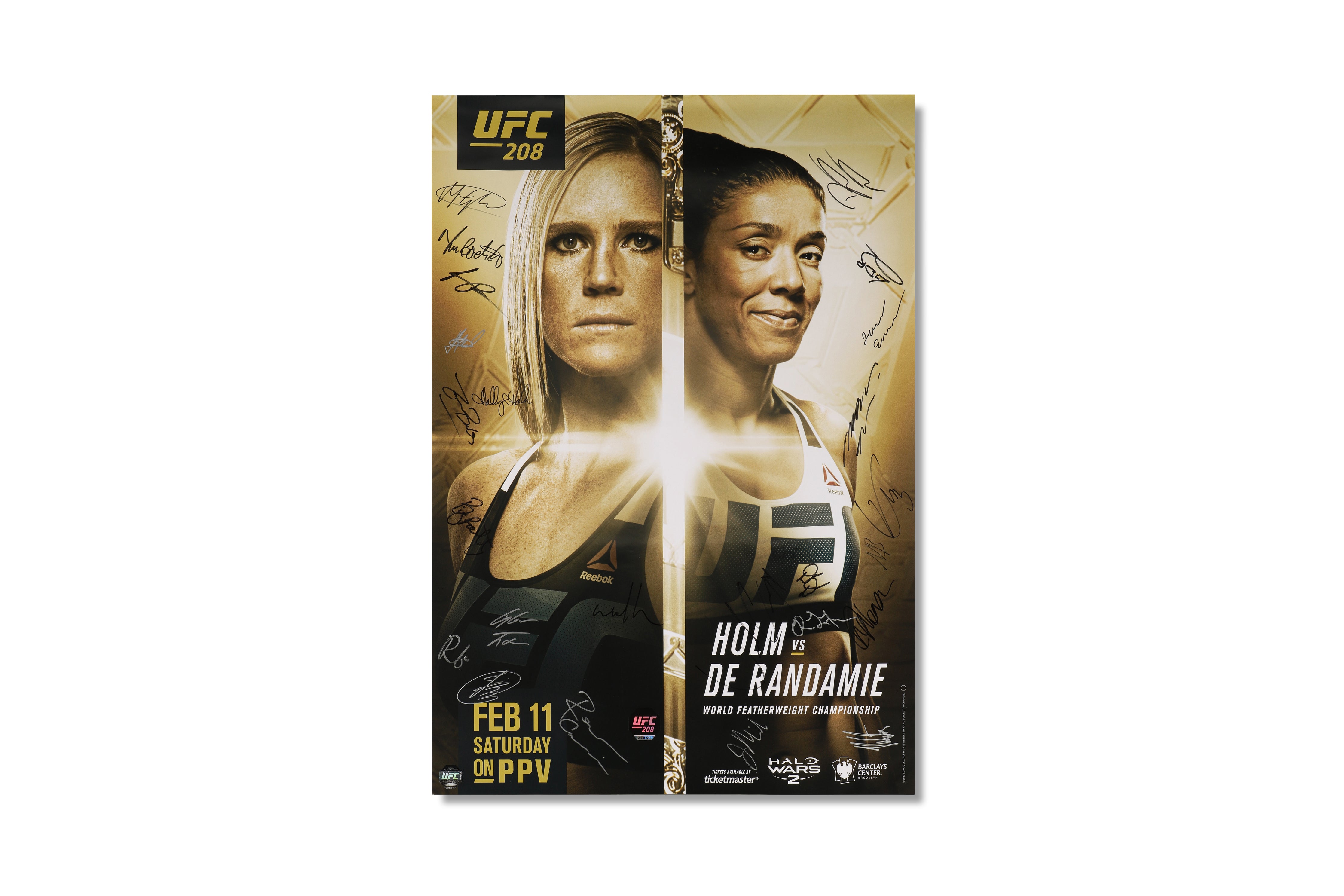 UFC 208: Holm vs de Randamie Autographed Poster