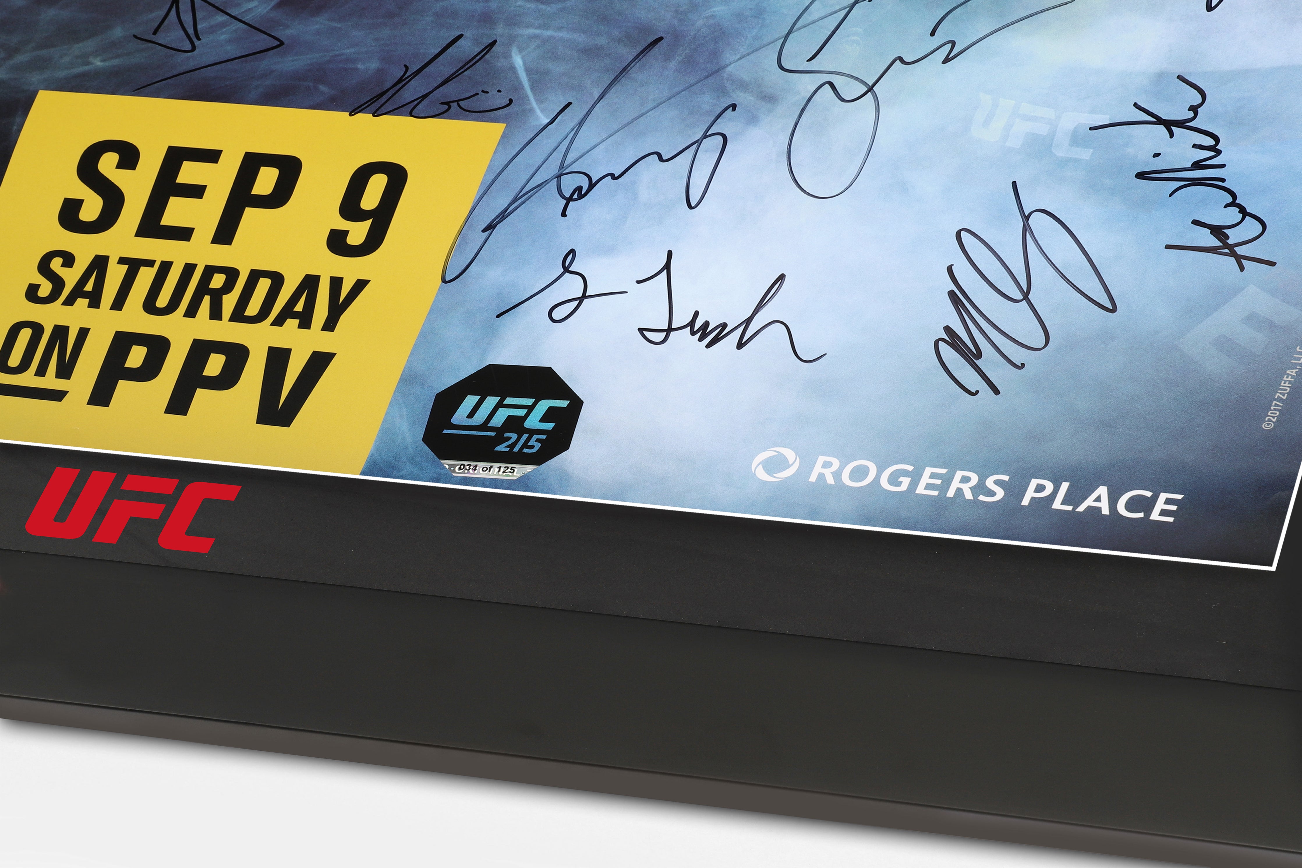 UFC 215: Johnson vs Borg & Nunes vs Shevchenko 2 Autographed Event Poster